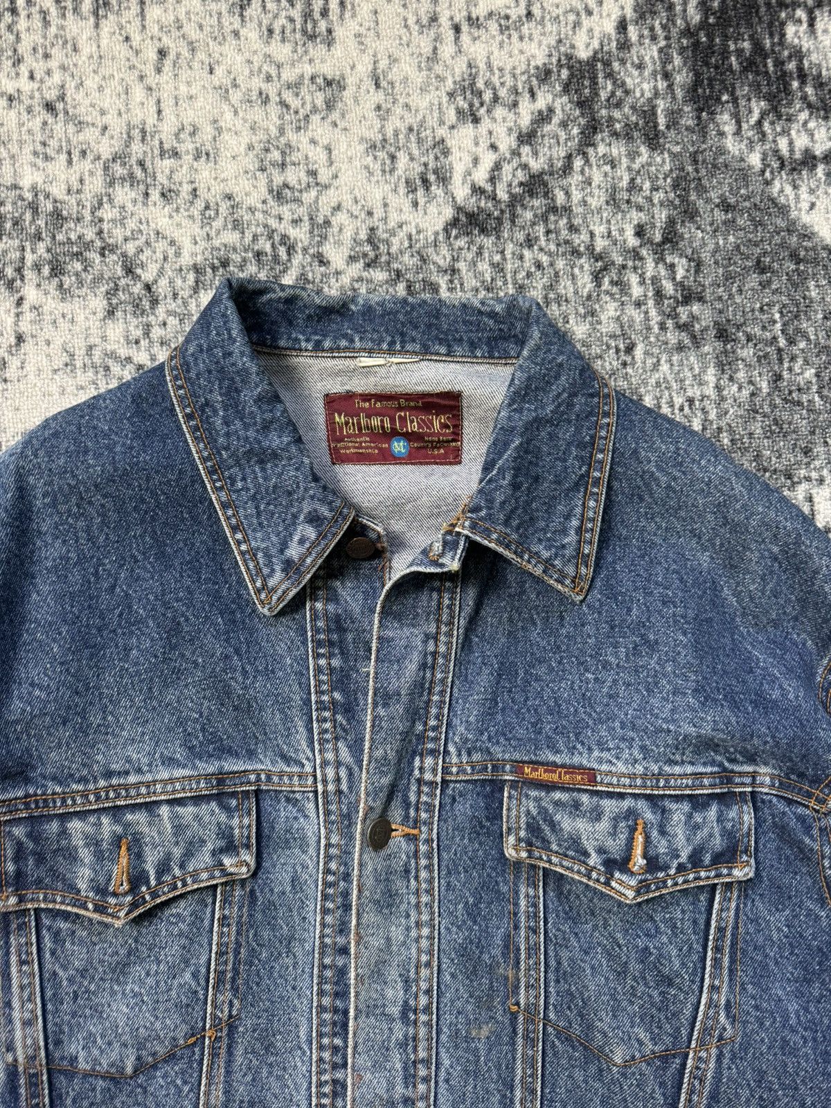 Marlboro Vintage Marlboro Classic Heavy Jeans Jacket Shirt Y2K STYLE Size US XL / EU 56 / 4 - 4 Thumbnail
