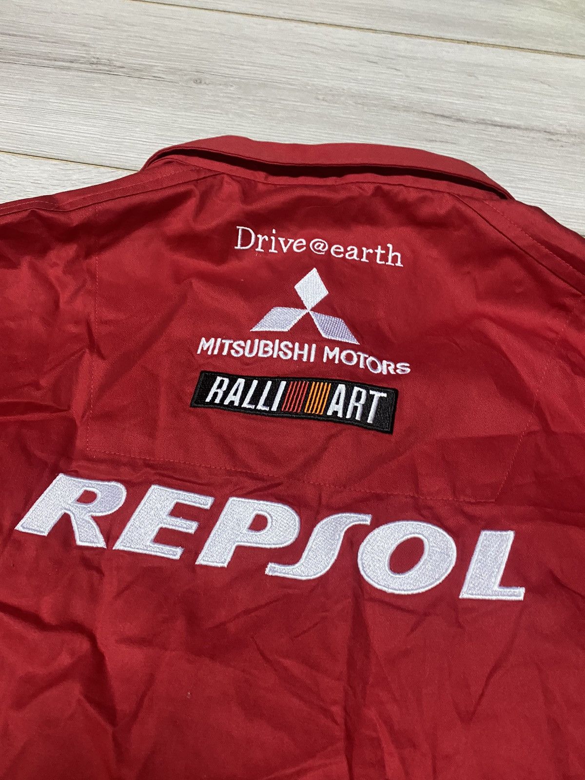 Vintage Repsol Gas Mitsubishi vintage racing shirt buttons Size US XXL / EU 58 / 5 - 10 Thumbnail