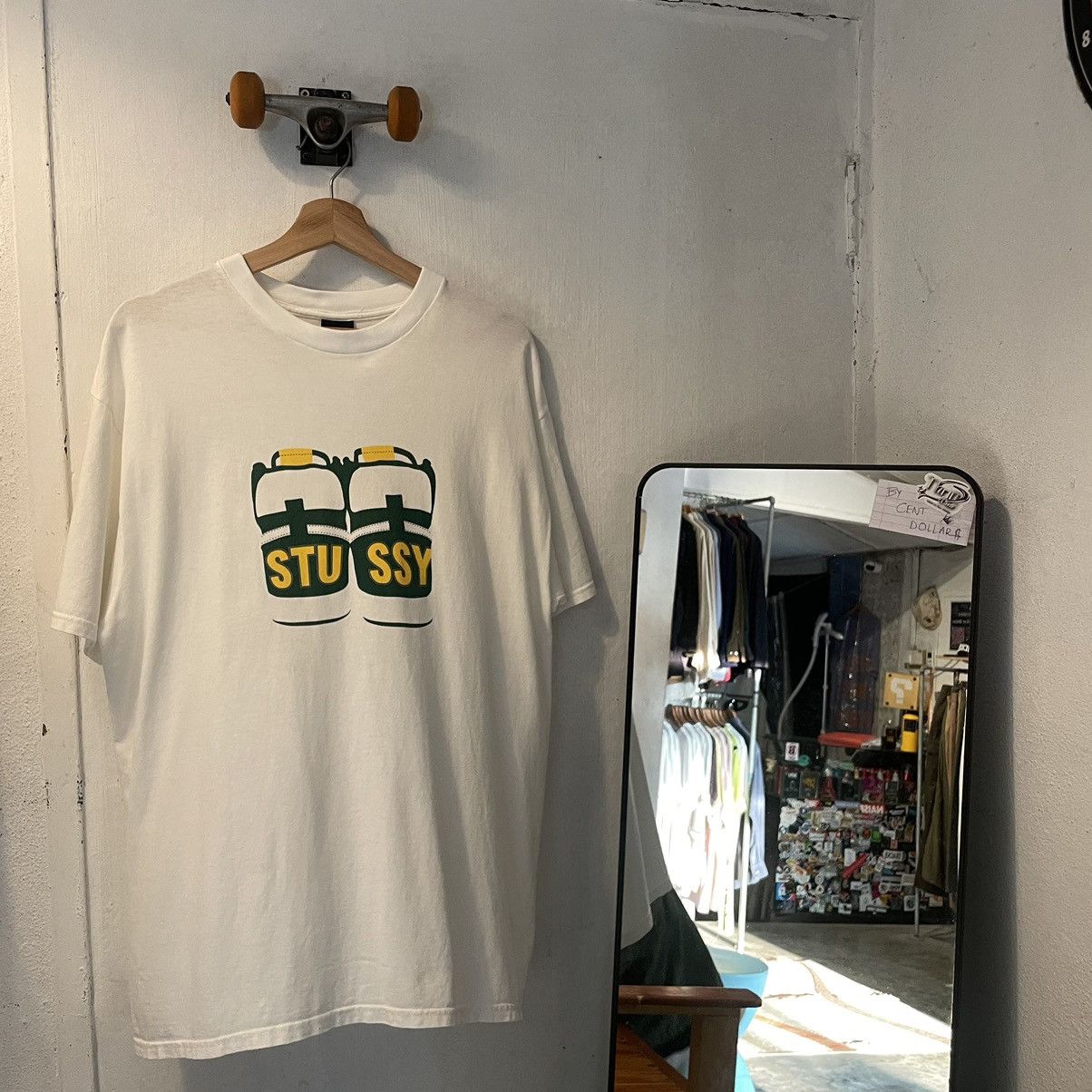 Stussy × Vintage Beautiful Vintage Stussy Sneakers Tee Size US L / EU 52-54 / 3 - 1 Thumbnail