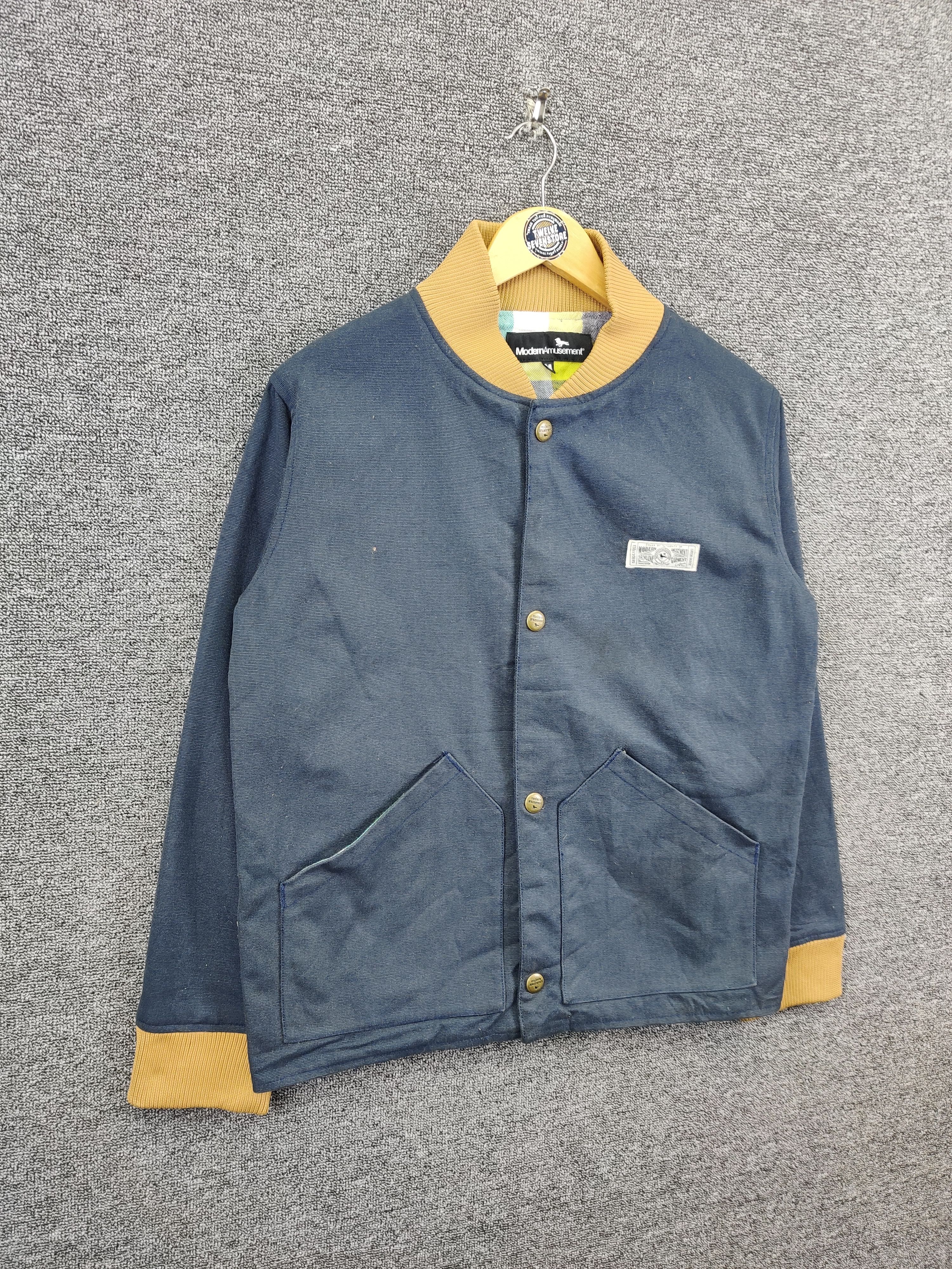 Japanese Brand Vintage Modern Amusement Plaid Lined Denim Jacket Size US M / EU 48-50 / 2 - 5 Thumbnail