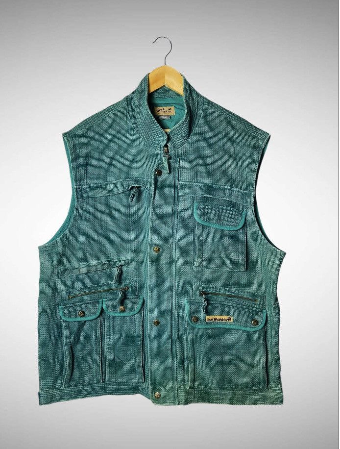 Jack Wolfskin Vintage Jack Wolfskin Boumwolle Cotton Waffle Vest Size US XL / EU 56 / 4 - 1 Thumbnail