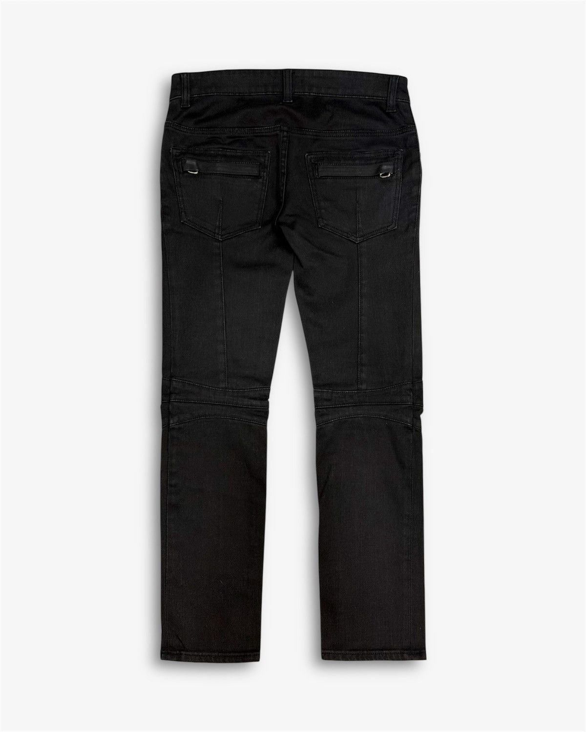 Balmain BALMAIN Decarnin FW 2009 Waxed Biker Black Denim Jeans Zip Size US 28 / EU 44 - 5 Thumbnail