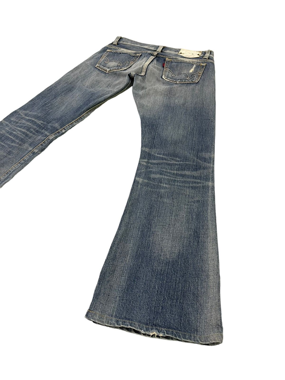 Edwin Flare Jeans Edwin Japan Distress Low Rise Boot Cut 6🟦3 Size US 29 - 13 Thumbnail