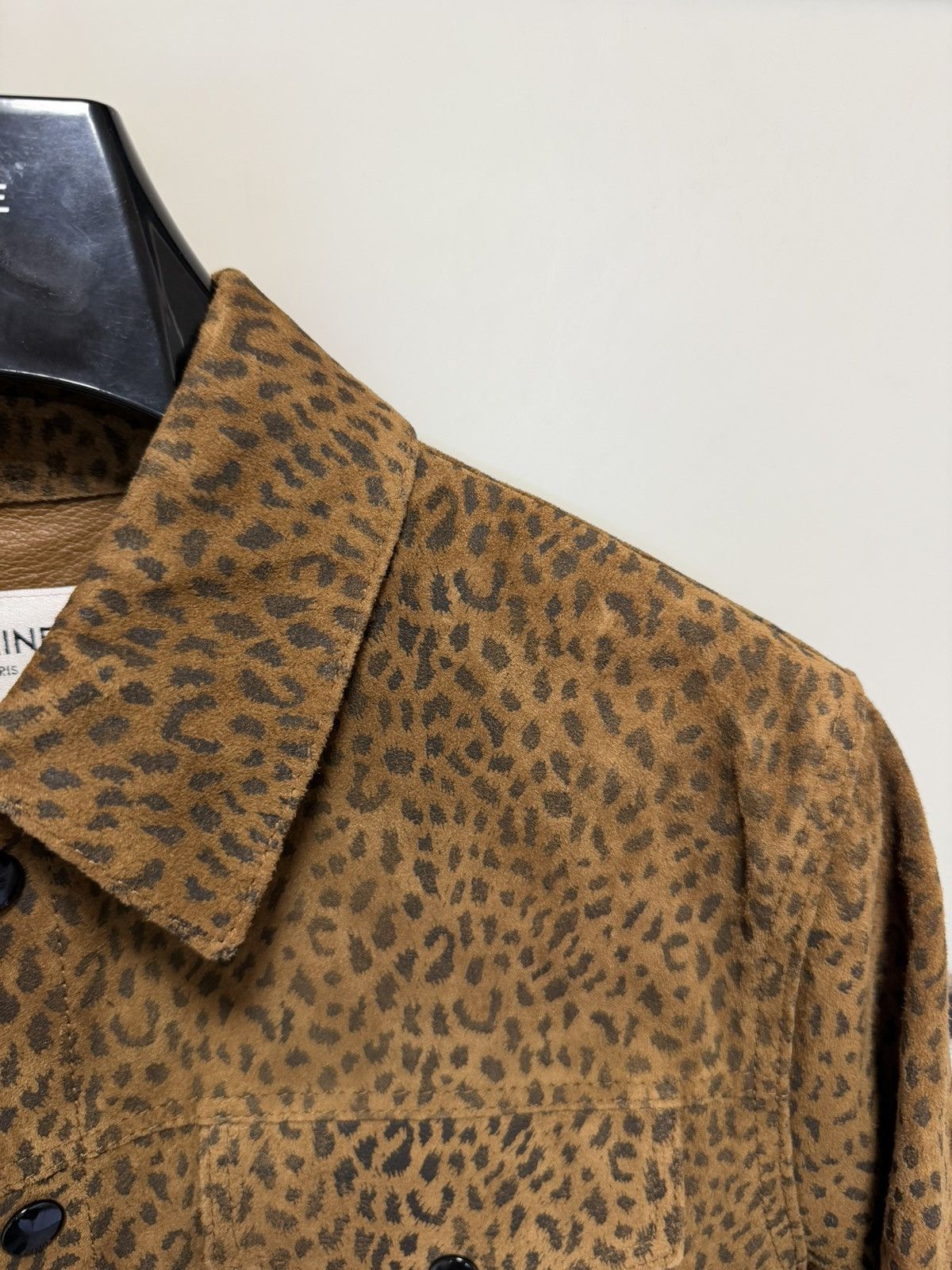 Celine × Hedi Slimane RARE - FW20 Leopard Print Suede Trucker Jacket Size US S / EU 44-46 / 1 - 3 Thumbnail