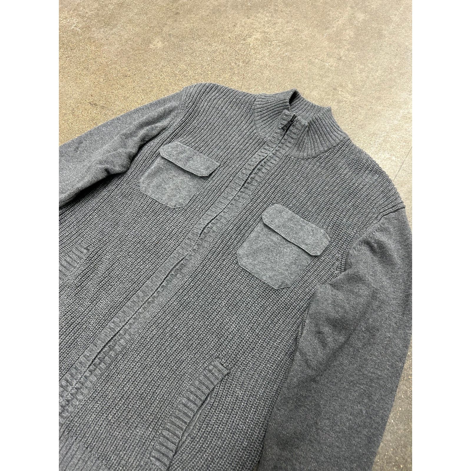 Vintage Grey Zip-Up Quarter Zip Sweater Mens Size US L / EU 52-54 / 3 - 2 Thumbnail