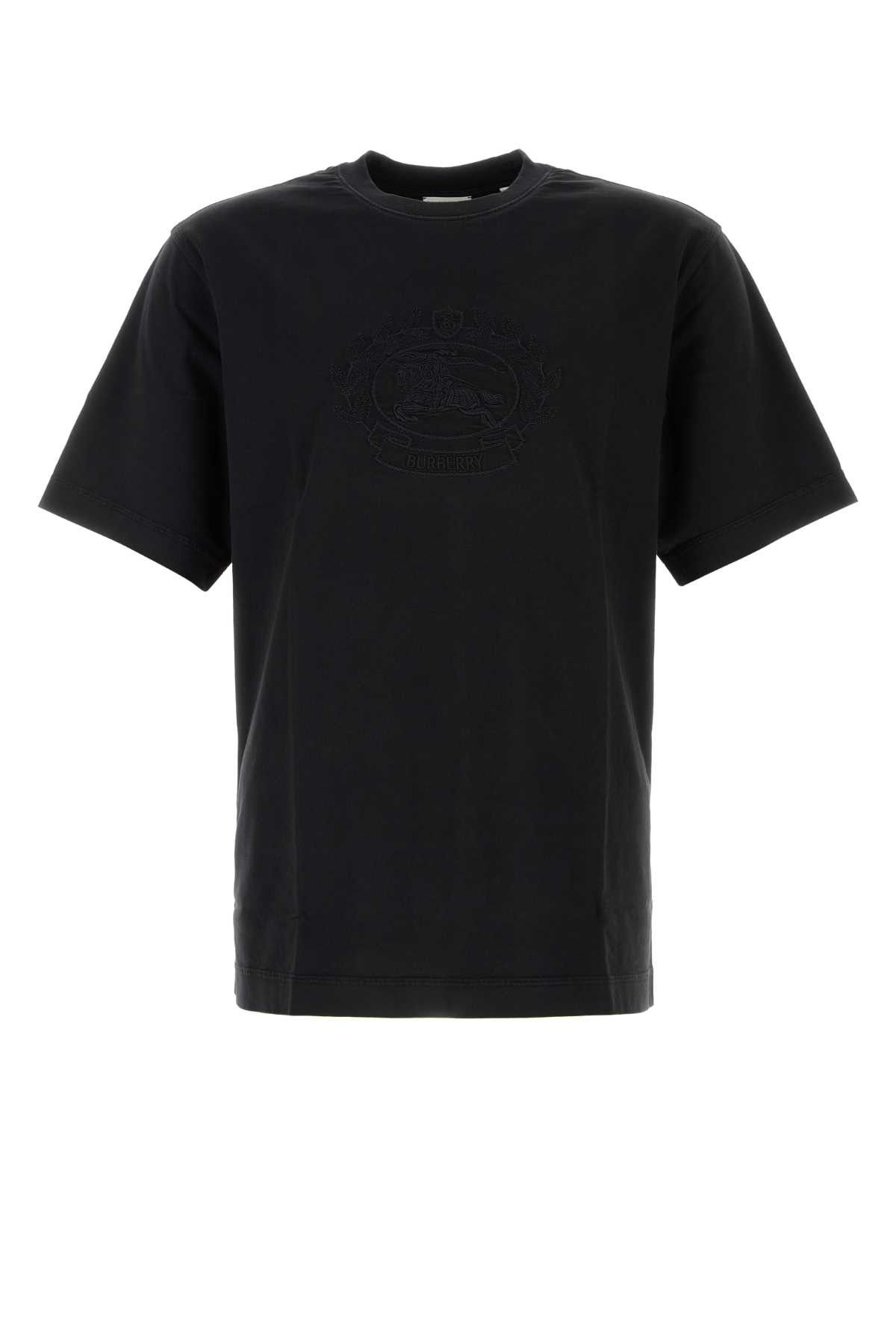 Burberry Black Cotton T-Shirt Size US XL / EU 56 / 4 - 1 Thumbnail
