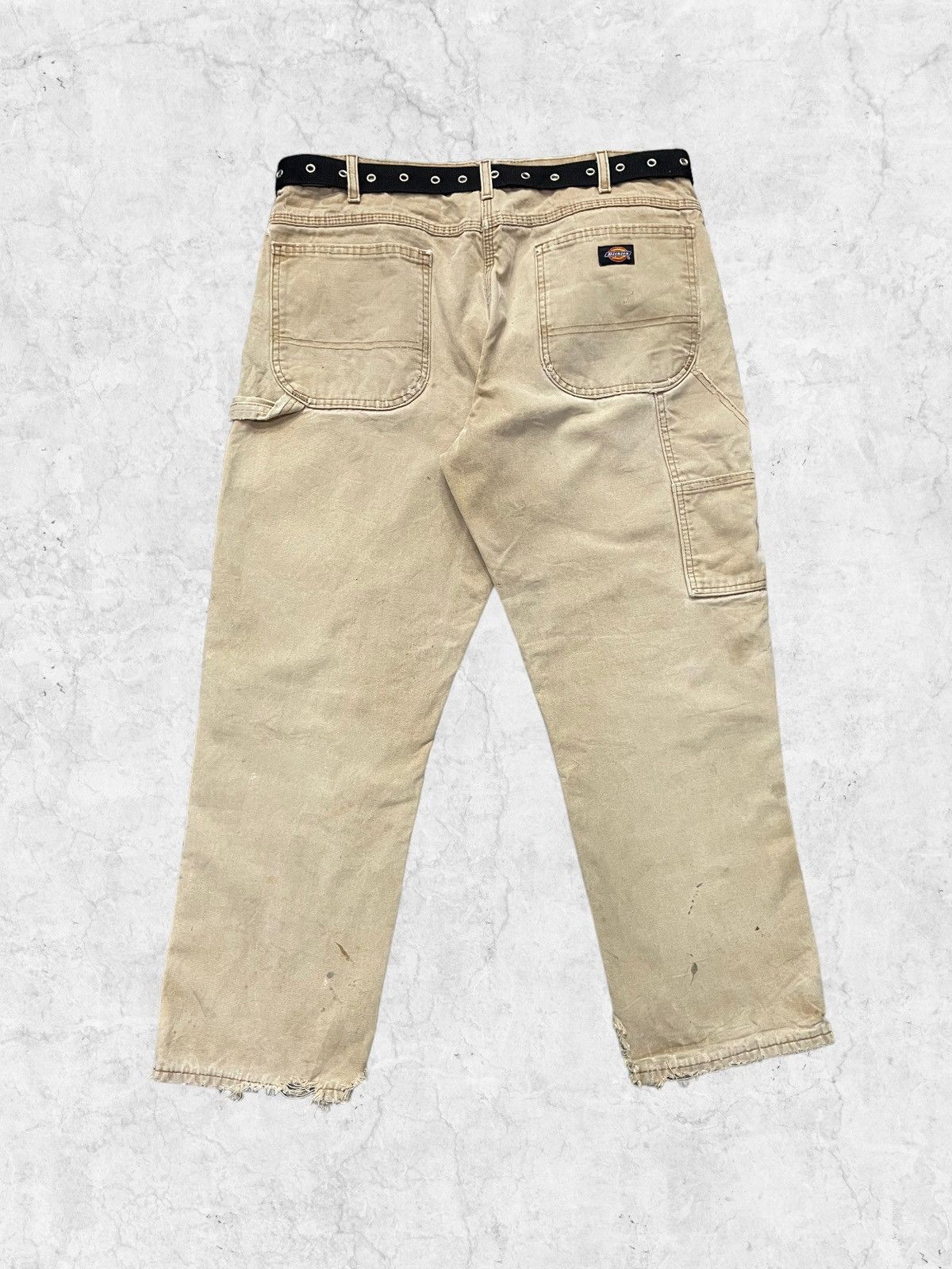 Dickies × Vintage Vintage Dickies Carpenters Distressed Flannel Lined Belted Size US 36 / EU 52 - 1 Thumbnail