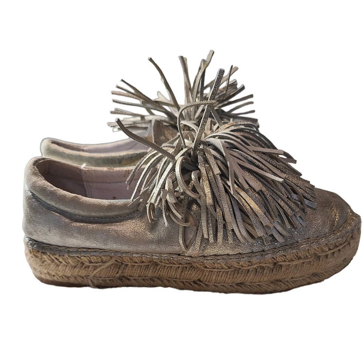 J/Slides J Slides Raoul Espadrilles Pompom Metallic Leather Sneaker 7 Size US 7 / IT 37 - 1 Thumbnail