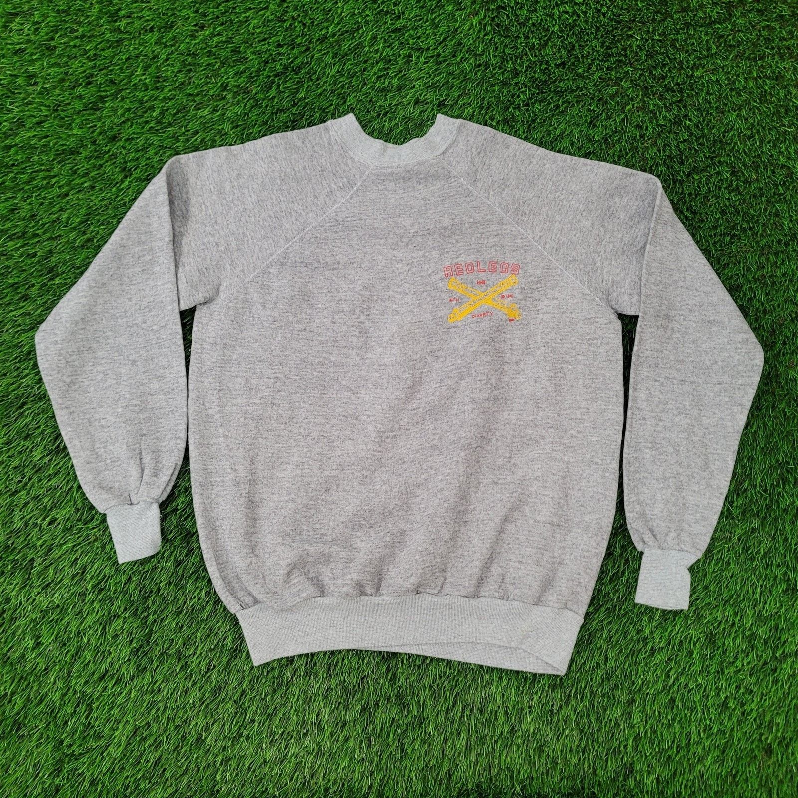 Vintage VTG 80s US Army Redlegs Military Sweatshirt M 21x24 Raglan Size US M / EU 48-50 / 2 - 1 Thumbnail