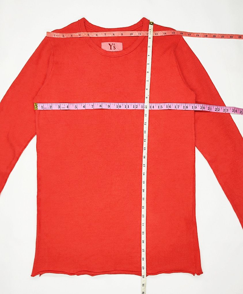 Yohji Yamamoto YOHJI YAMAMOTO red long sleeve stretchable t-shirt Size US L / EU 52-54 / 3 - 5 Thumbnail