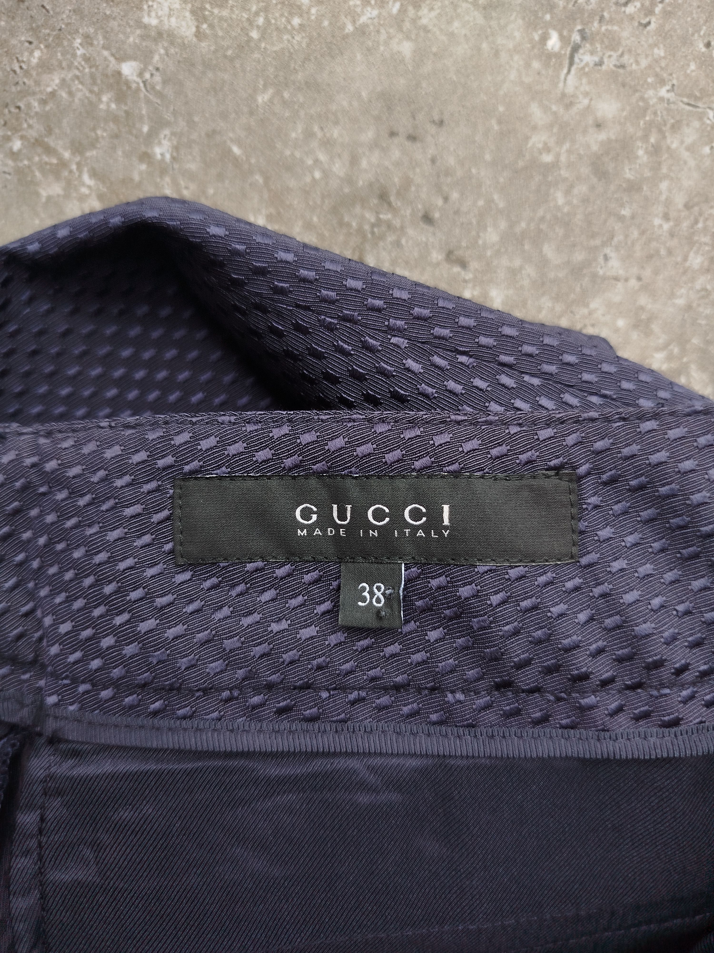 Gucci Gucci Dress Pants Jacquard Pockets Wool Silk Blend 2009 Size 26" / US 2 / IT 38 - 19 Thumbnail