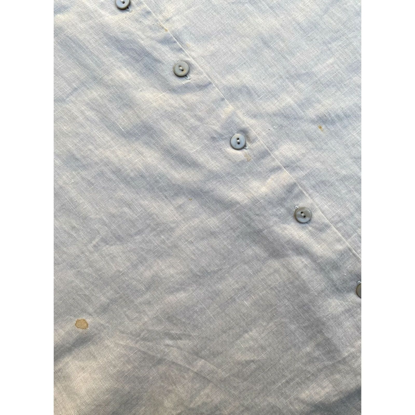 Vintage Sutton Studio Women's Vintage Petite 100% Linen Button-Up Shirt Medium Tan Linen Button-Up Shirt Vintage Petite Women Size M / US 6-8 / IT 42-44 - 5 Thumbnail