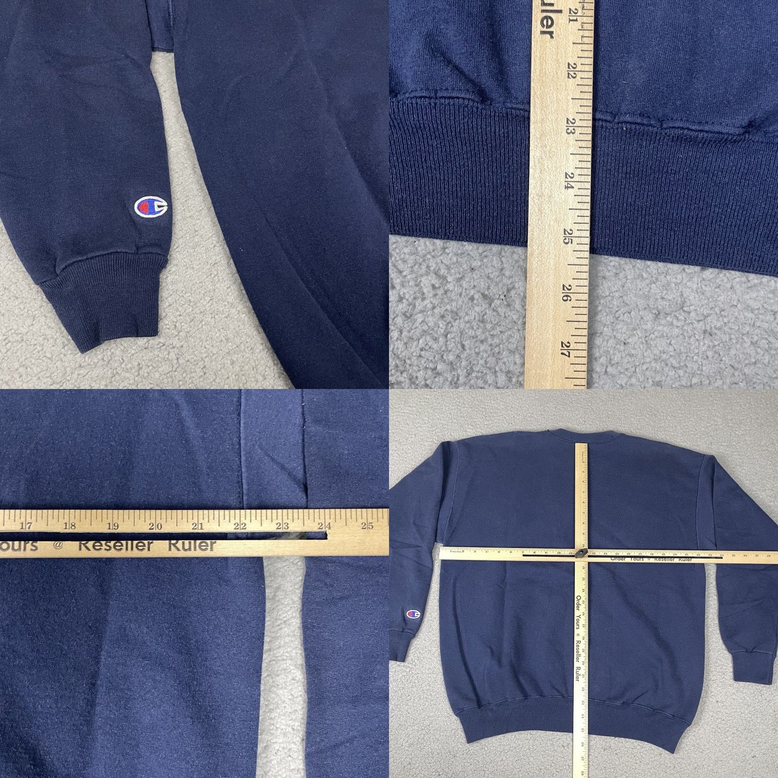 Champion VINTAGE Champion Sweatshirt Adult L Blue Logo 90s Distressed Pullover Mens Size US L / EU 52-54 / 3 - 8 Thumbnail