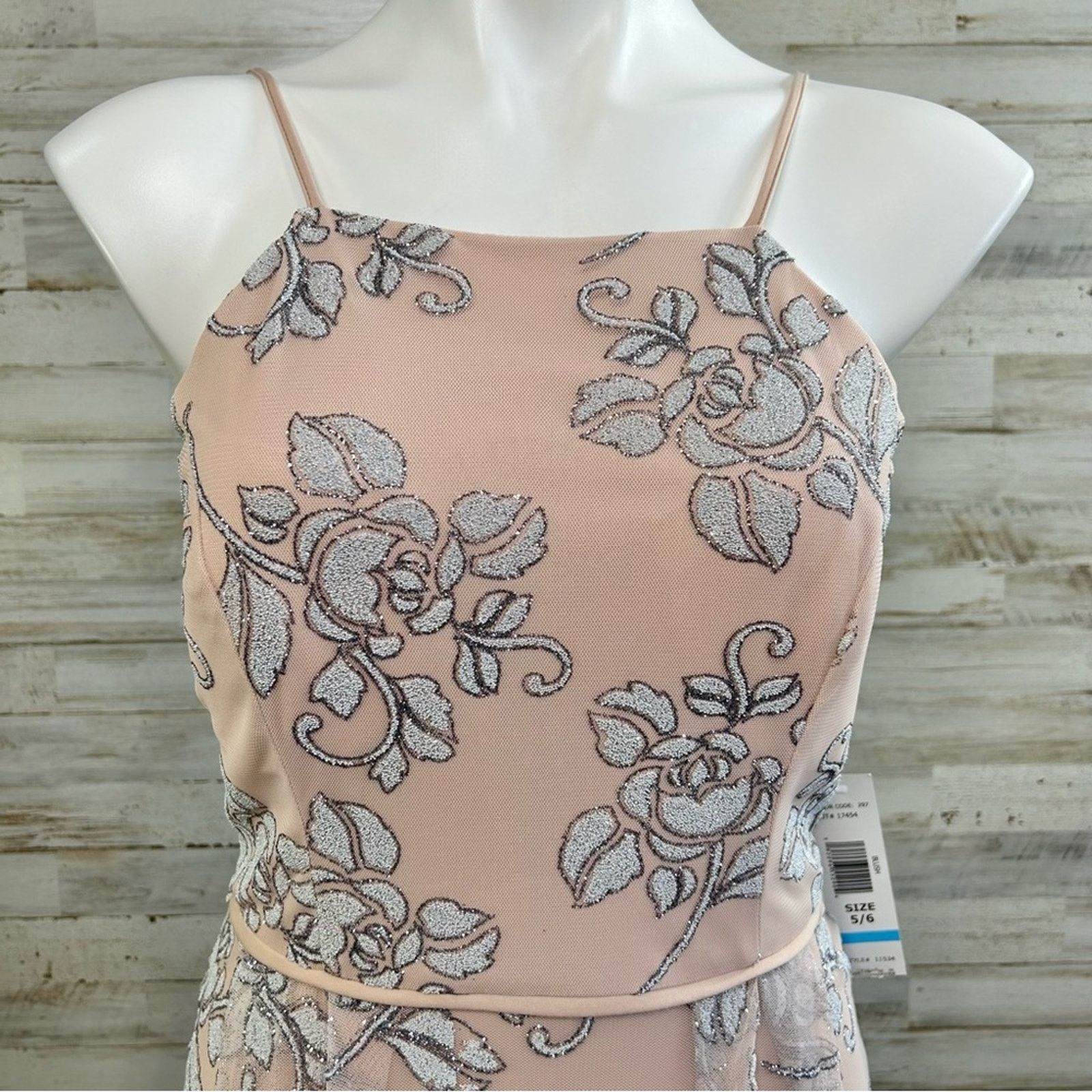 Other Jump Apparel Halter Tulle Glitter Maxi Dress Size 5/6 Floral Size S / US 4 / IT 40 - 3 Thumbnail