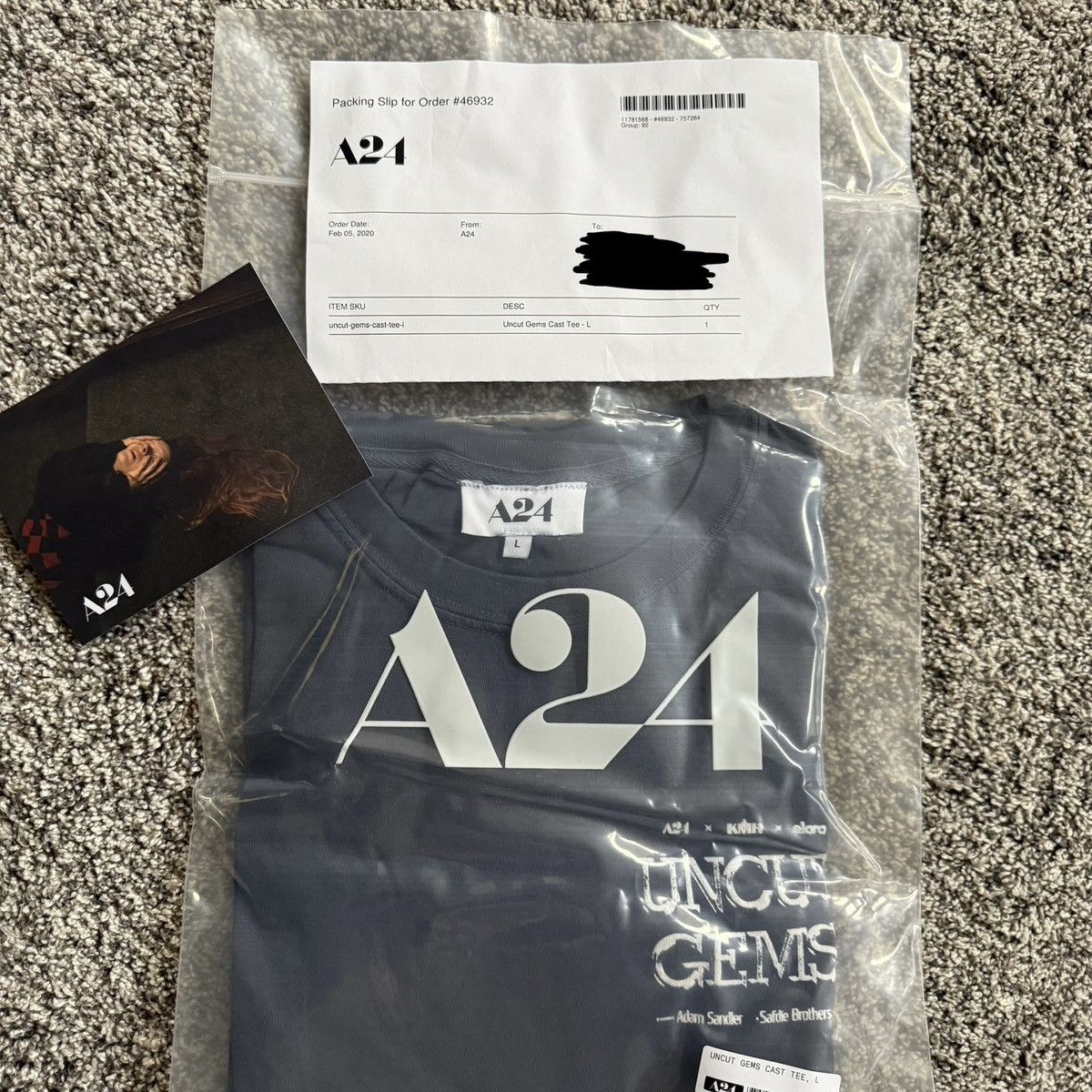 A24 Brand New Uncut Gems Cast Tee Never Opened A24 Size Large Size US L / EU 52-54 / 3 - 4 Thumbnail