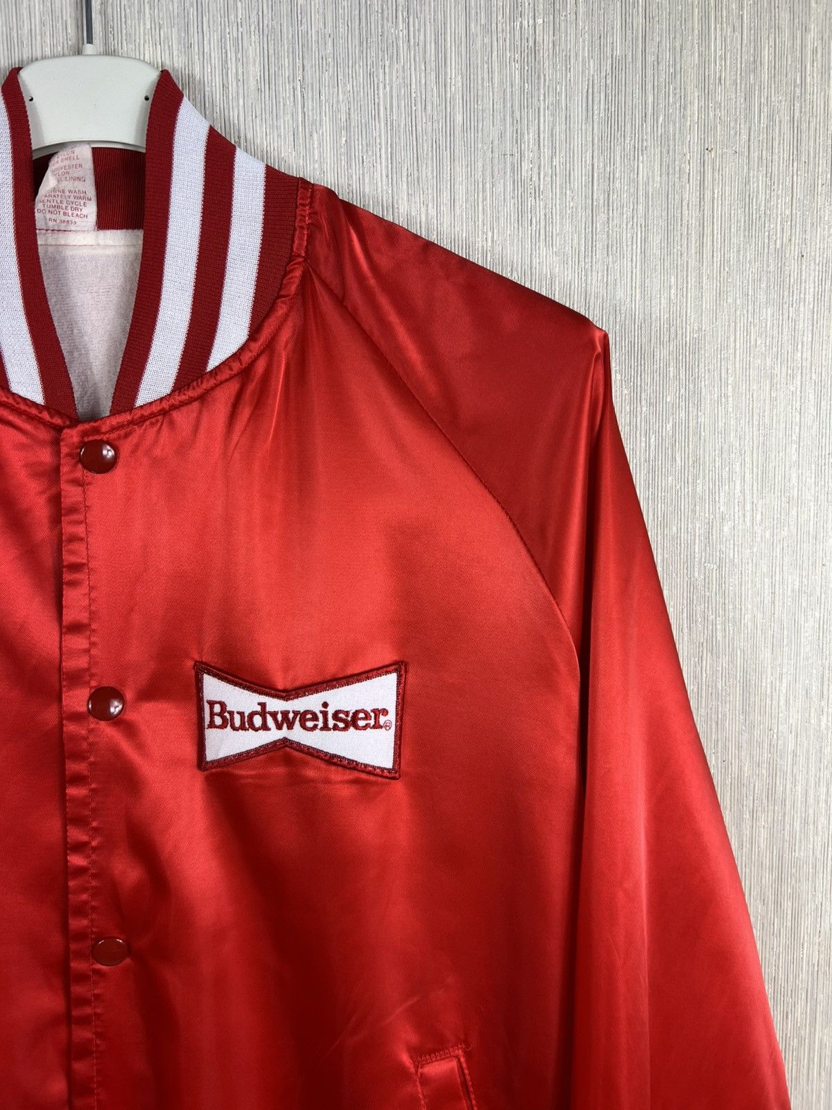 Vintage Vintage Budweiser official product satin beer bomber jacket Size US L / EU 52-54 / 3 - 4 Thumbnail