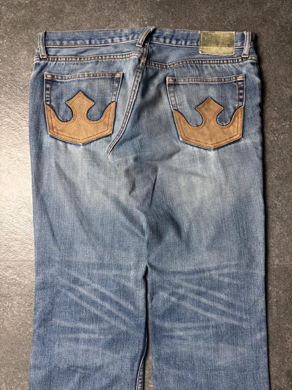 PPFM 2000s PPFM Snake Skin Pocket Distressed Jeans Size US 34 / EU 50 - 2 Thumbnail