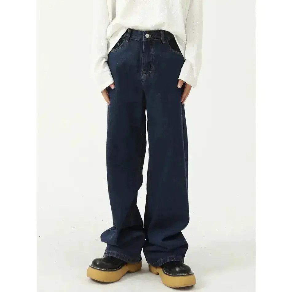 Japanese Brand Retro high street straight leg loose jeans Size US 32 / EU 48 - 1 Thumbnail