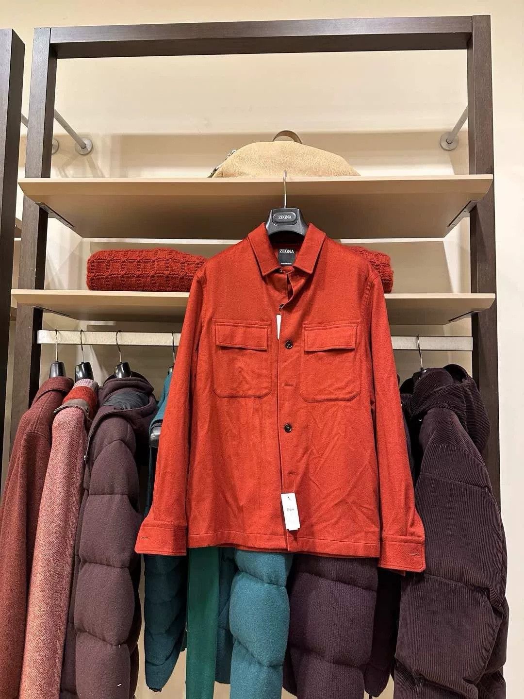 Ermenegildo Zegna Zegna Oasi Cashmere Red Shirt Jacket Size US M / EU 48-50 / 2 - 2 Thumbnail
