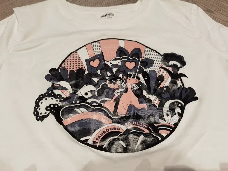 Hermes Hermes T-shirt with Good Pattern Size XS / US 0-2 / IT 36-38 - 2 Thumbnail