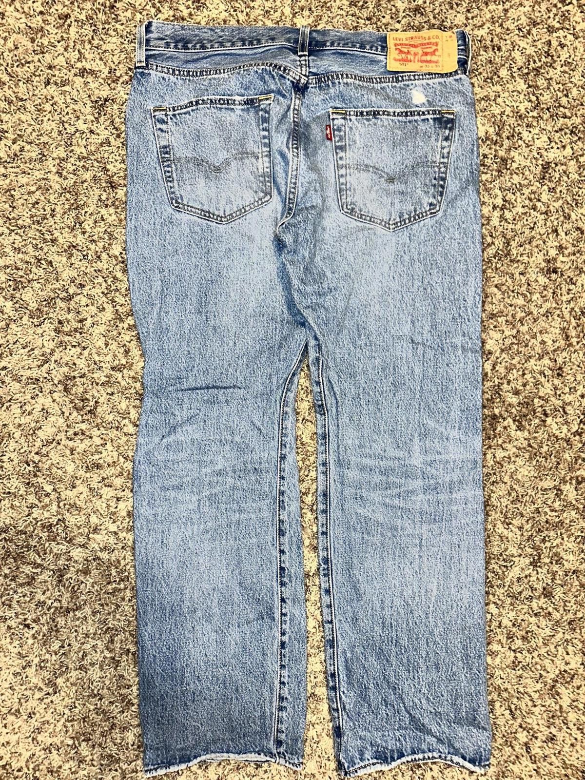 Levi's Men's Levi's 501® Original Fit Ripped Jeans Size US 35 - 5 Thumbnail