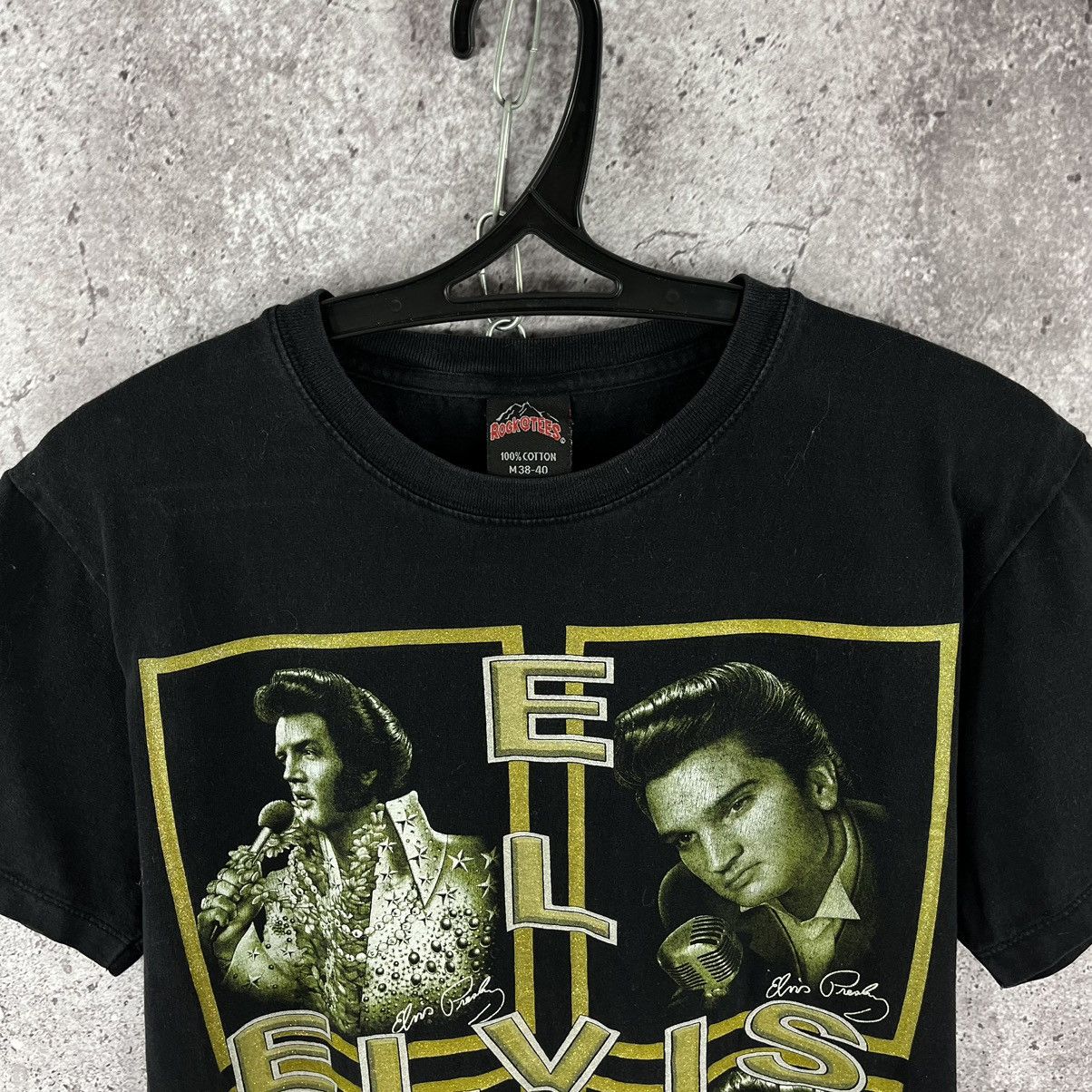 Band Tees Elvis Presley T-Shirt Glamour Double Big Logo Rock Tee Sz M Size US M / EU 48-50 / 2 - 2 Thumbnail