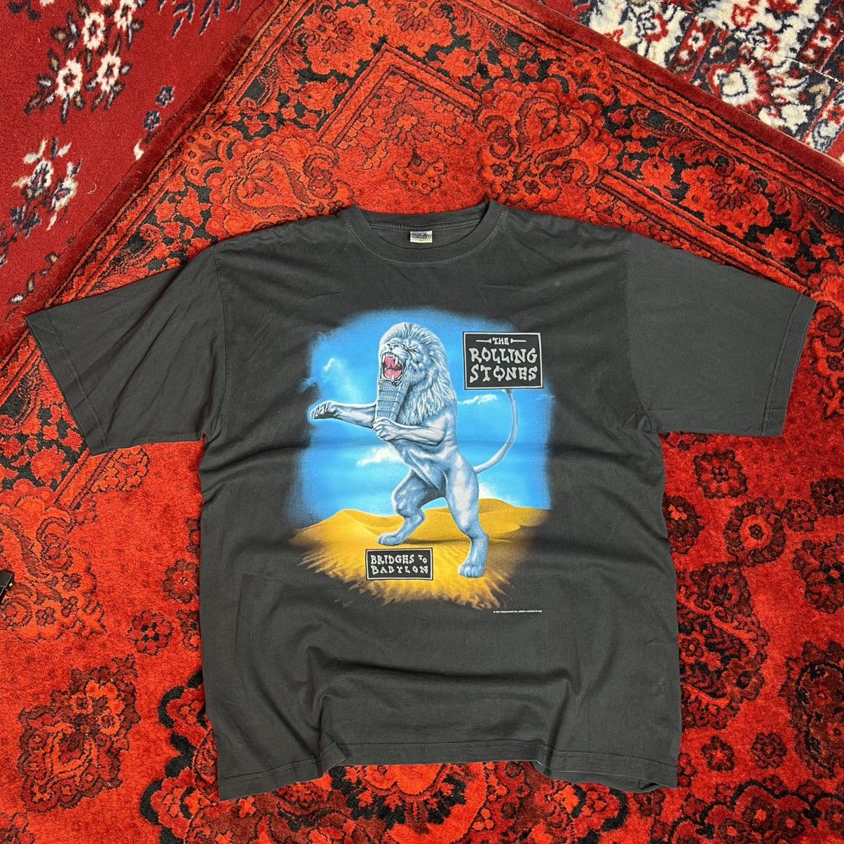 The Rolling Stones Vintage 1997 Rolling Stones Bridges To Babylon Tour T Shirt Size US XL / EU 56 / 4 - 2 Thumbnail