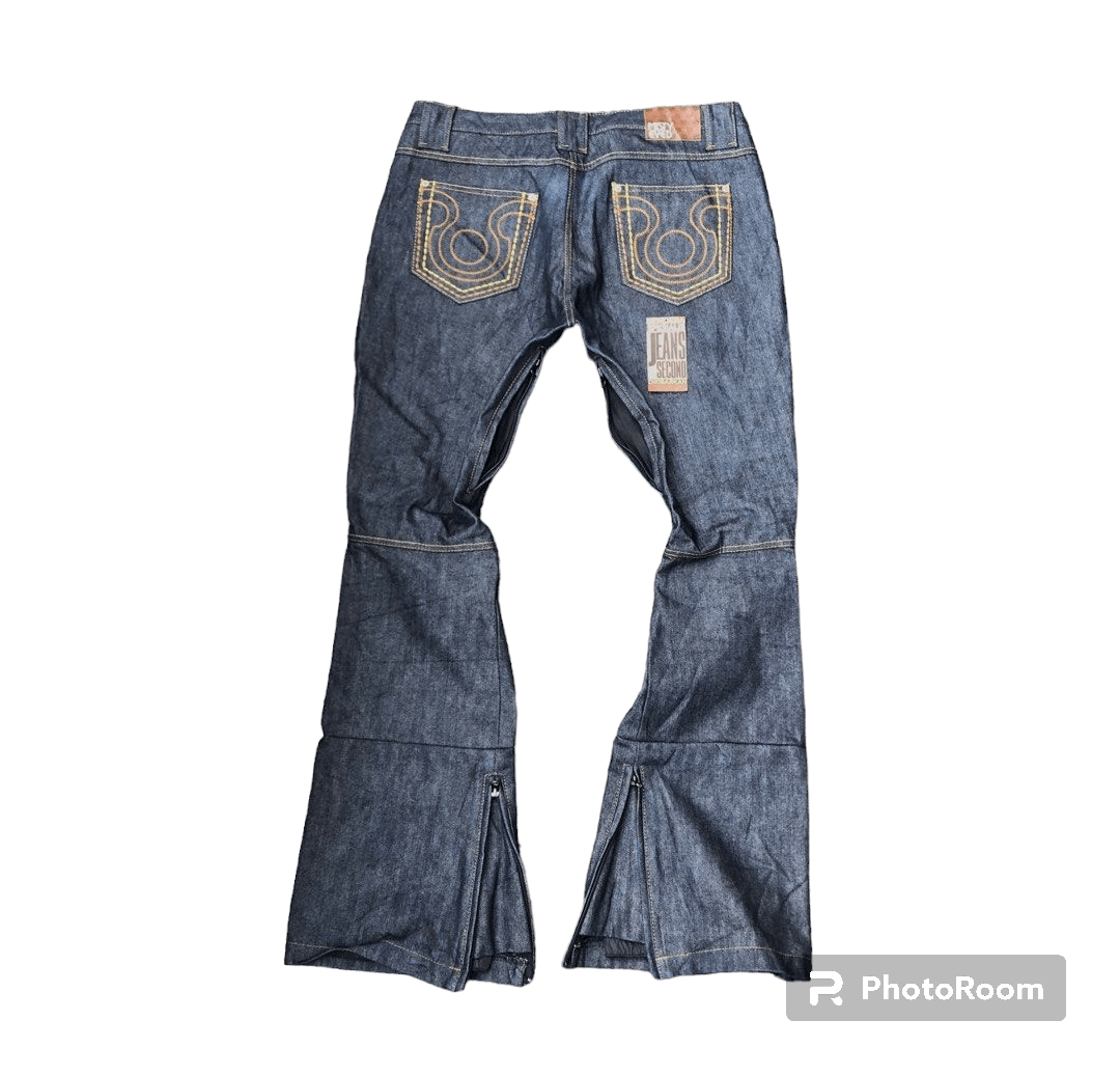 Rare Japan denim super flare indigo