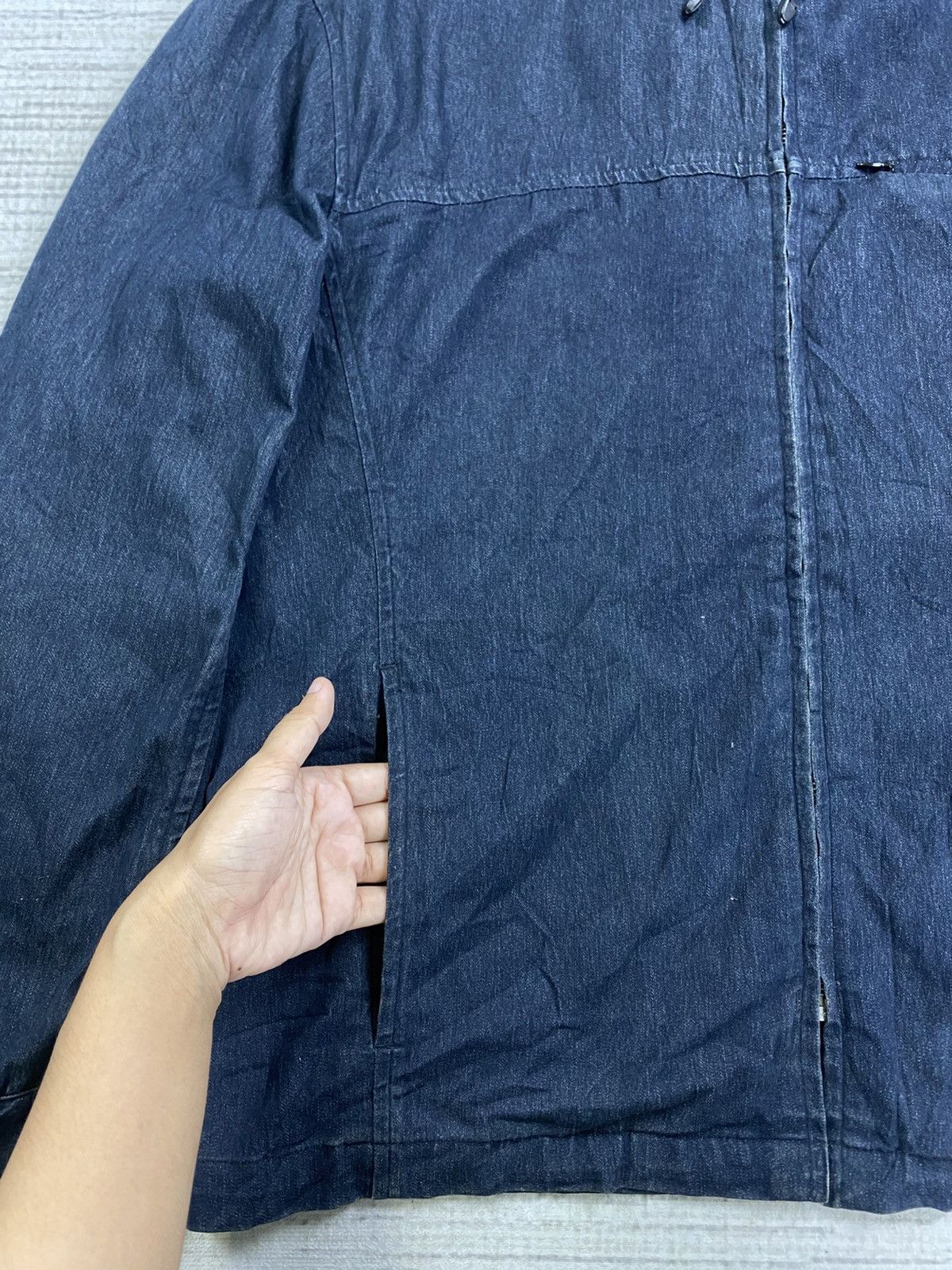 Yohji Yamamoto Vintage D’Homme Yohji Yamamoto Hoodie Denim Jacket Size US L / EU 52-54 / 3 - 7 Thumbnail
