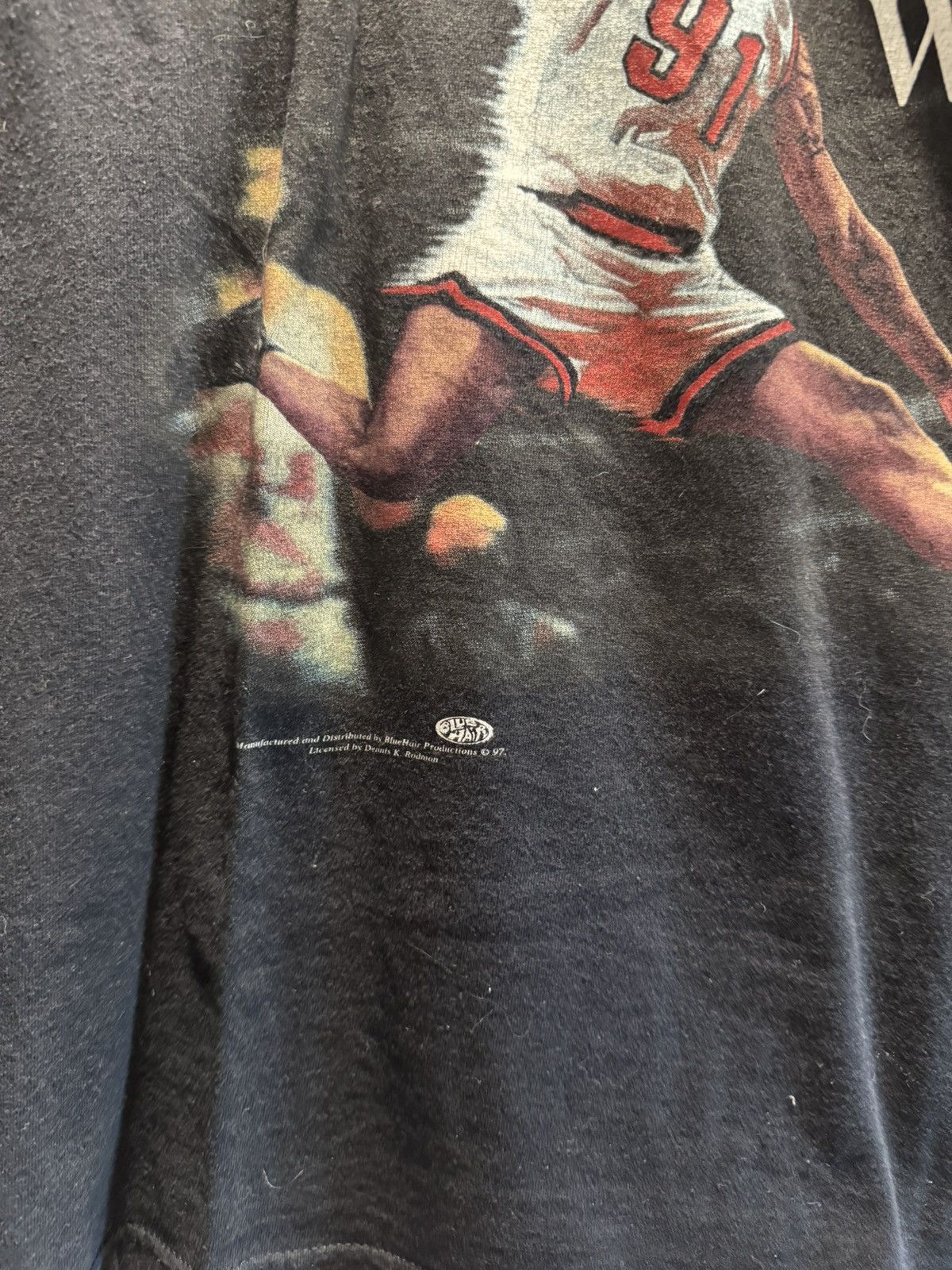 Vintage Dennis Rodman “Air Who” 90s Tee Size US XL / EU 56 / 4 - 2 Thumbnail