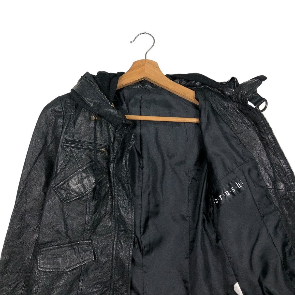 Japanese Brand 🔥VINTAGE CROPPED BIKER LEATHER JACKET BRUSH ISSEY MIYAKE Size US S / EU 44-46 / 1 - 15 Thumbnail
