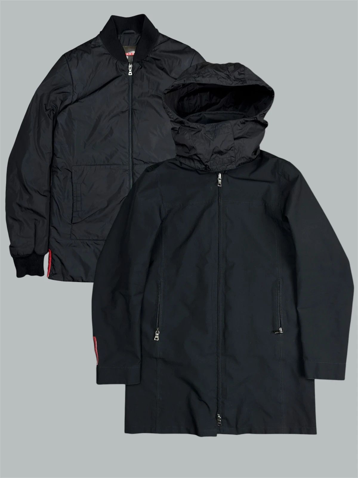 Prada Prada 2000’s red tab 2 in 1 jacket Size US S / EU 44-46 / 1 - 1 Thumbnail