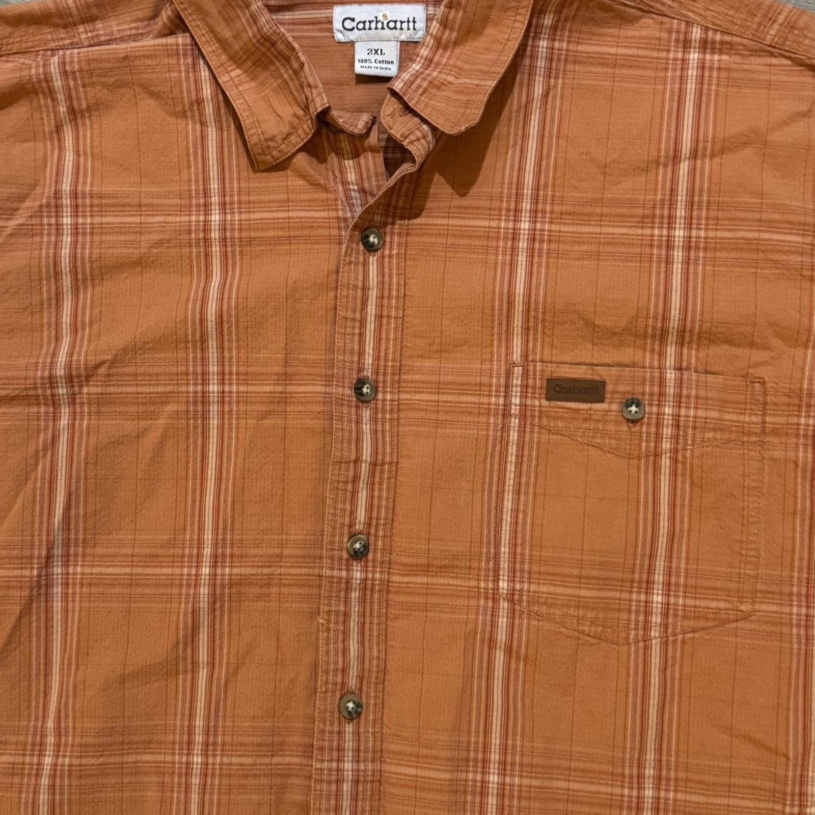 Carhartt Carhartt 2XL plaid short sleeve button up shirt Size US XXL / EU 58 / 5 - 2 Thumbnail