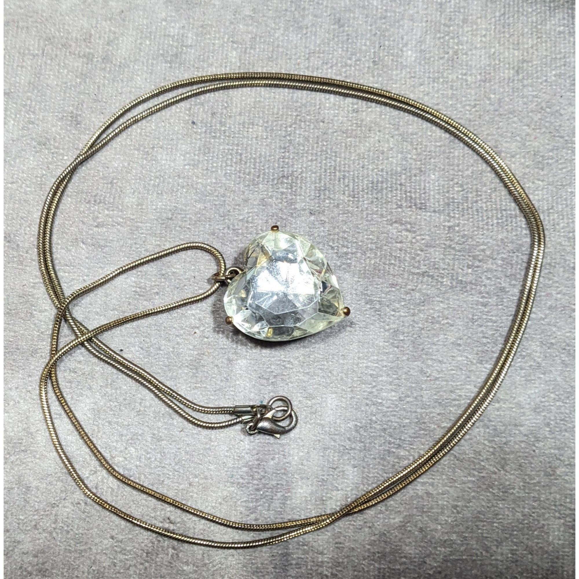 Other Coquette Glam Chunky Heart Gemmed Pendant Necklace Size ONE SIZE - 9 Thumbnail