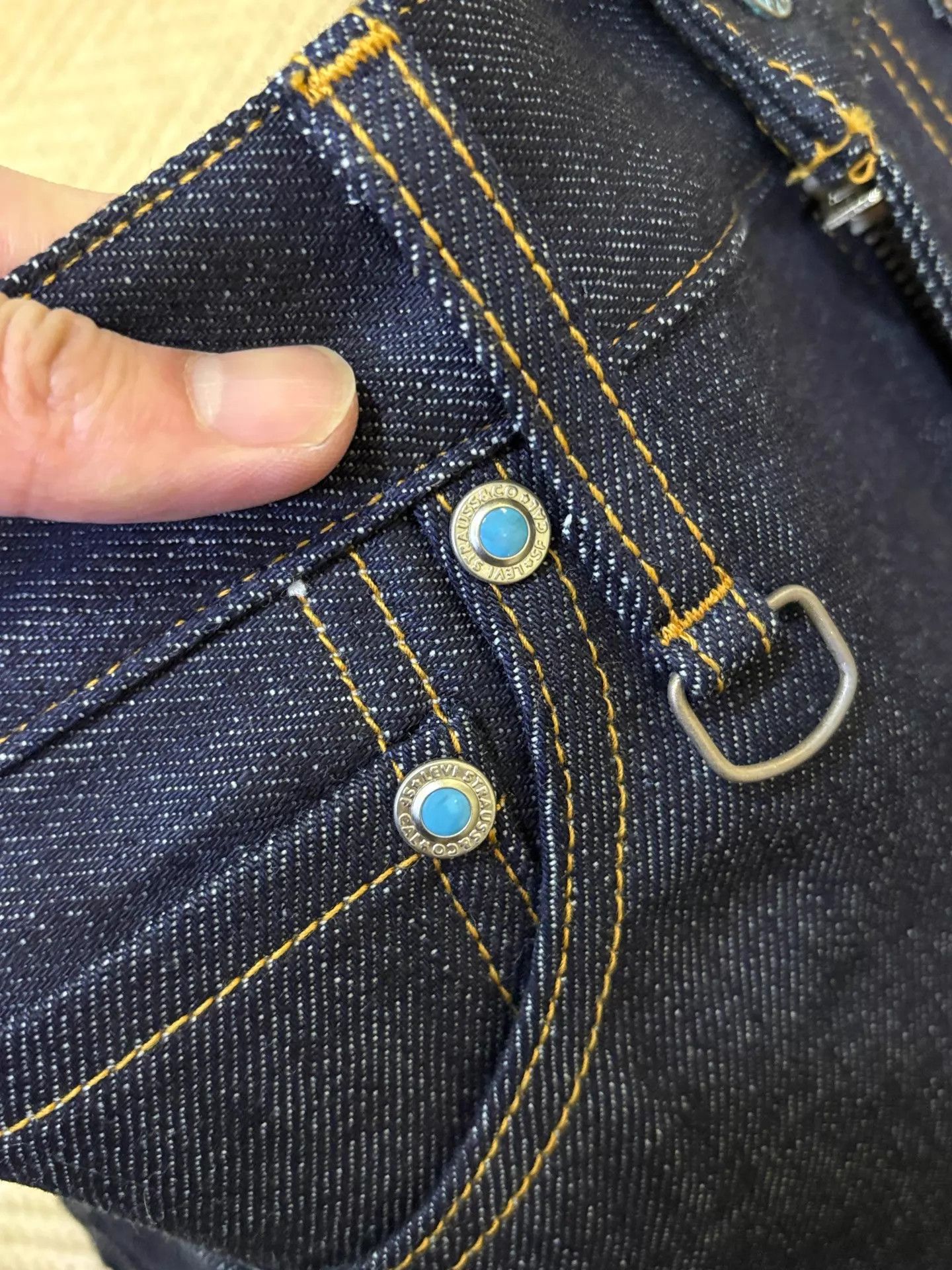 Levi's LEVIS FENOM Turquoise Semi-Shine HW Raw Denim Jeans W30L31 Size US 30 / EU 46 - 6 Thumbnail