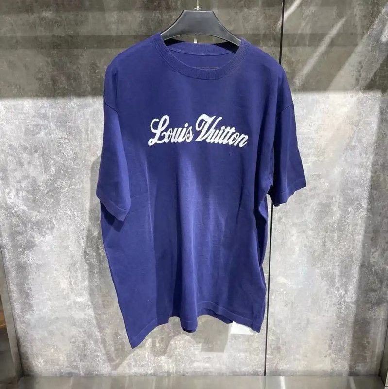Louis Vuitton Purple Cotton Men's T-Shirt 0089