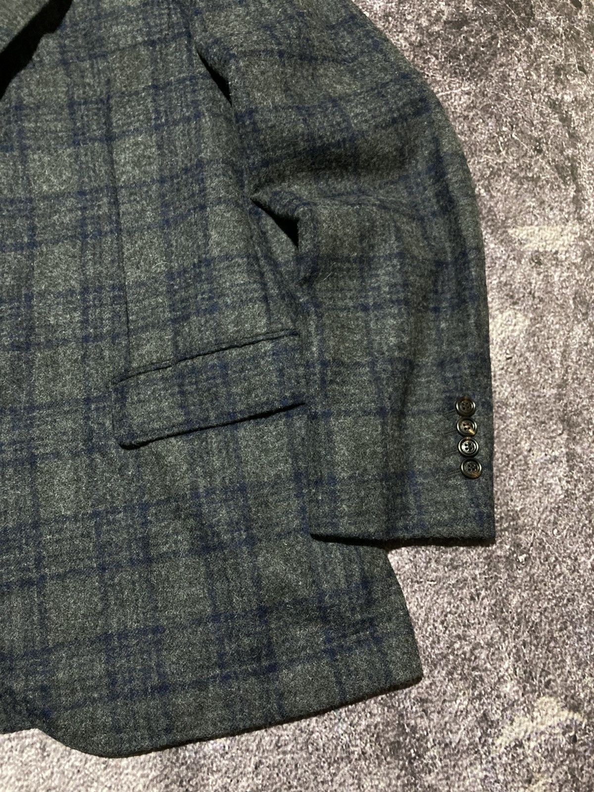 Brunello Cucinelli Brunello Cucinelli Alpaca Wool Check Blazer Coat Jacket Size US L / EU 52-54 / 3 - 3 Thumbnail