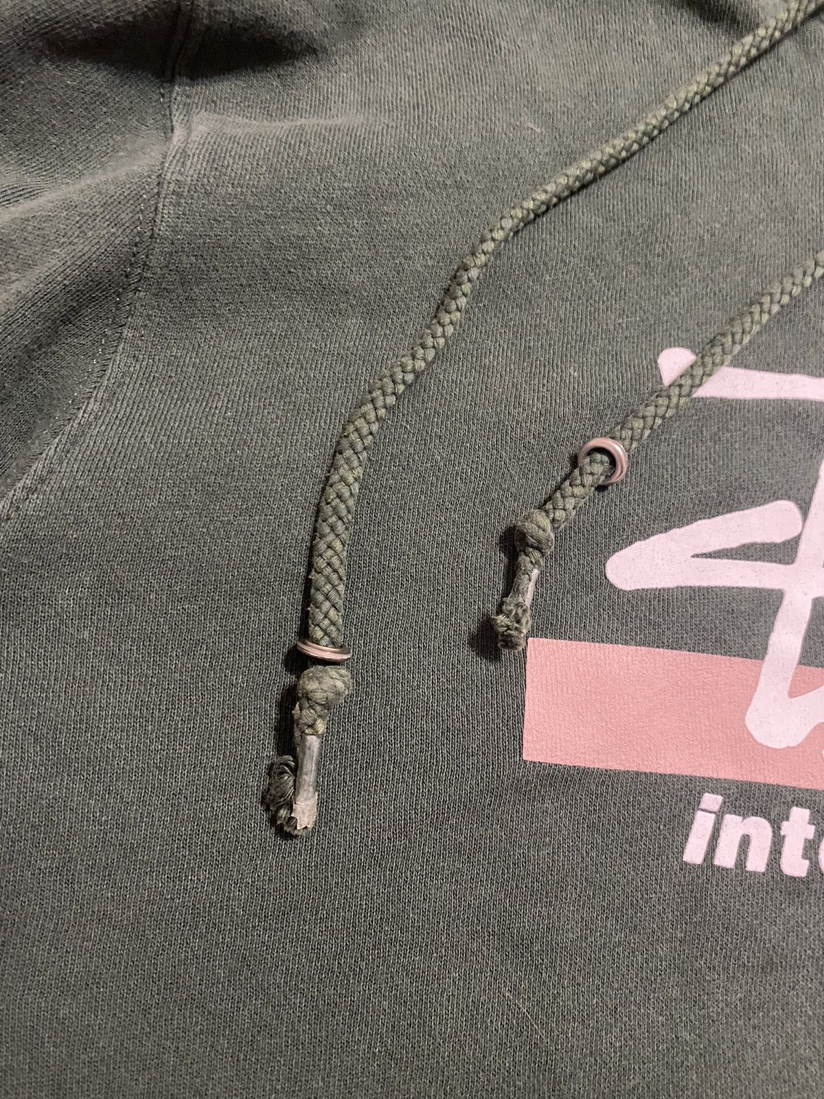 Stussy × Vintage Vintage 90s Stussy International Distressed Hoodie Size US M / EU 48-50 / 2 - 12 Thumbnail