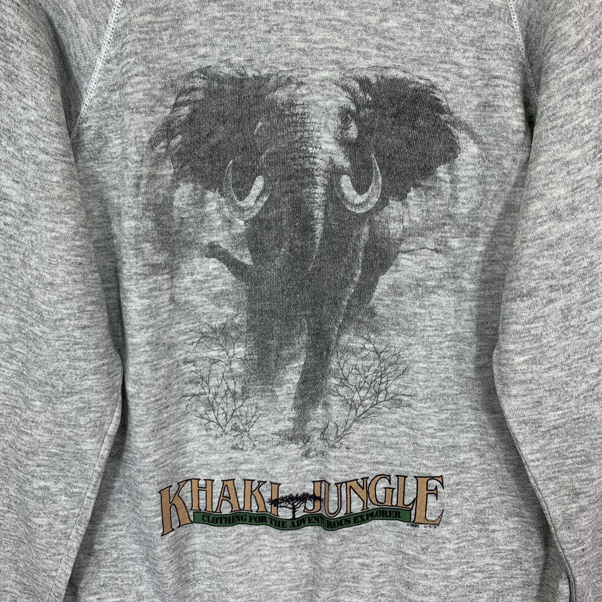Habitat × Vintage VINTAGE KHAKI JUNGLE ELEPHANT WILDLIFE PULLOVER CREWNECK Size US M / EU 48-50 / 2 - 8 Thumbnail
