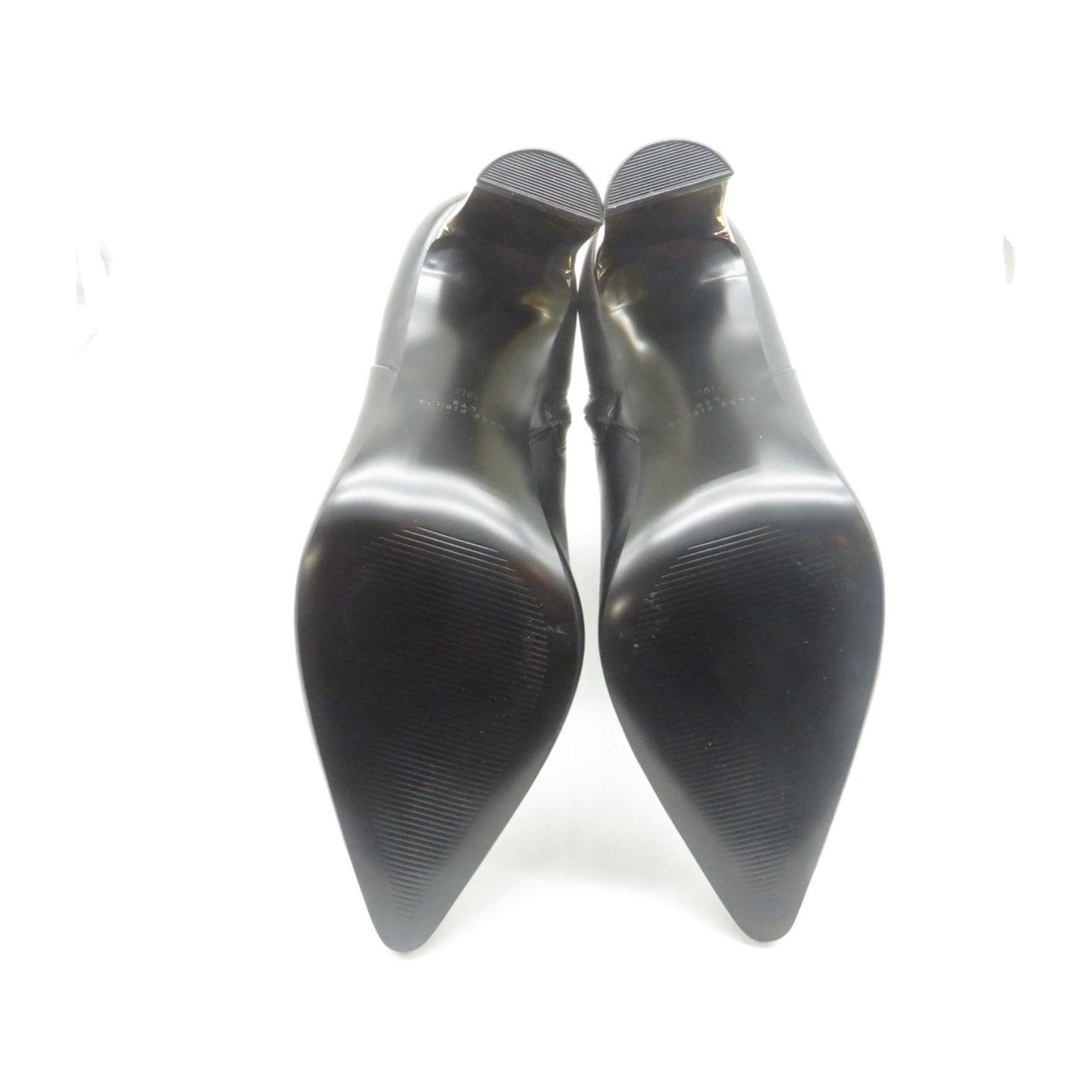 Other Marc Fisher Talyna3 Black Leather Ankle Booties Gold Block H Size US 10 / IT 40 - 8 Thumbnail