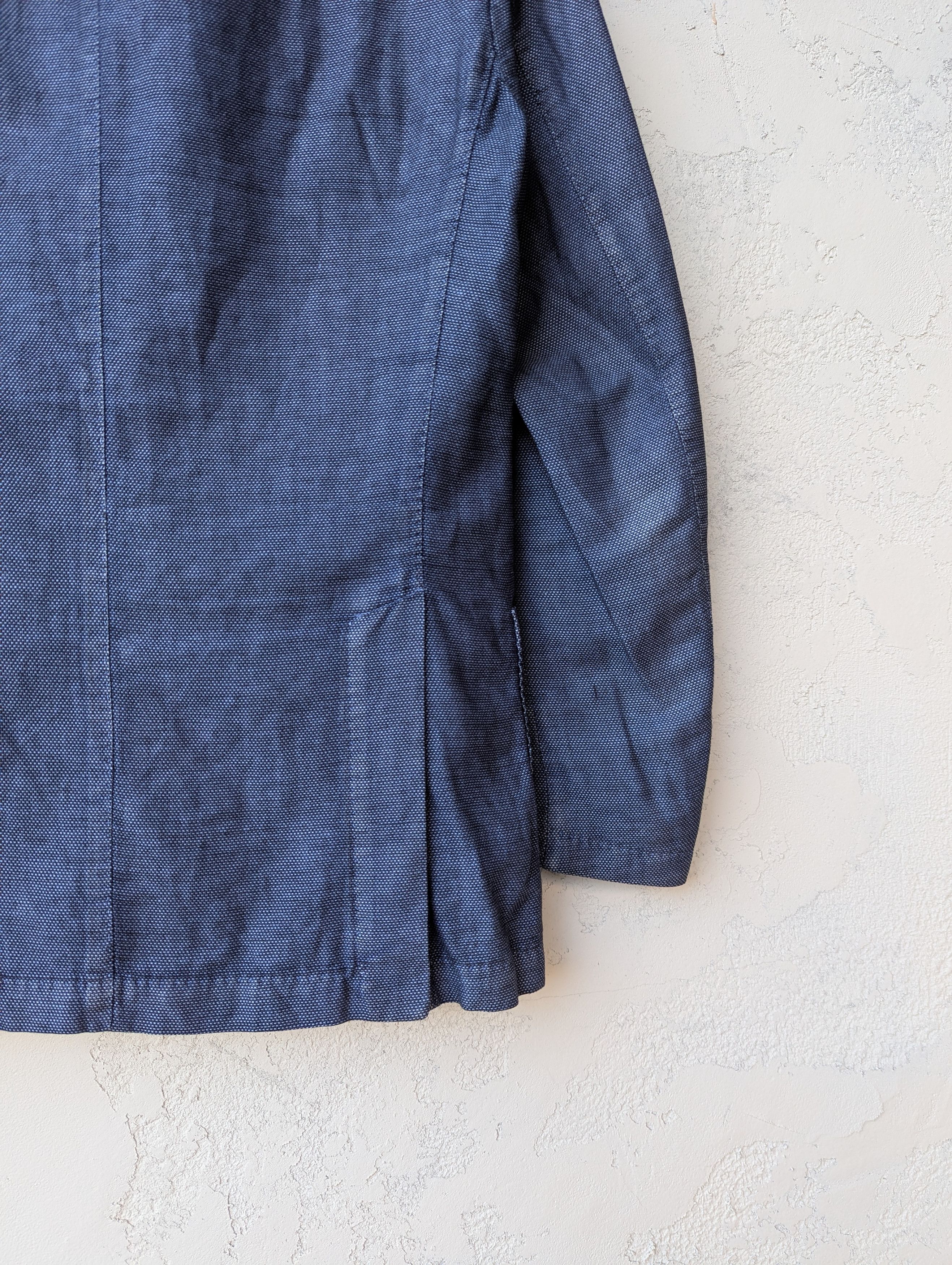 Boggi Boggi Milano Linen-Blend Blazer Blue Slim Fit Jacket Size 38S - 16 Thumbnail