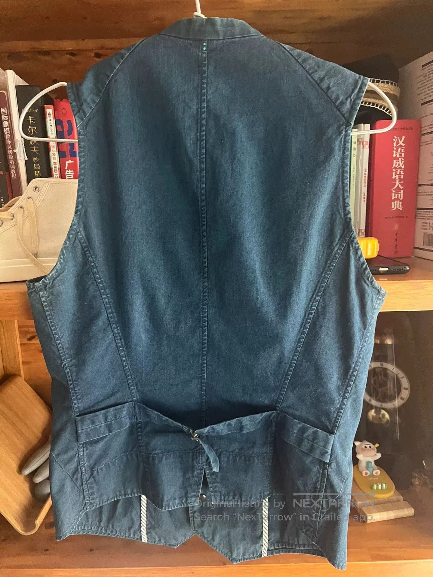 Japanese Brand Denim Vest with Paris Buttons. Size M / US 6-8 / IT 42-44 - 6 Thumbnail