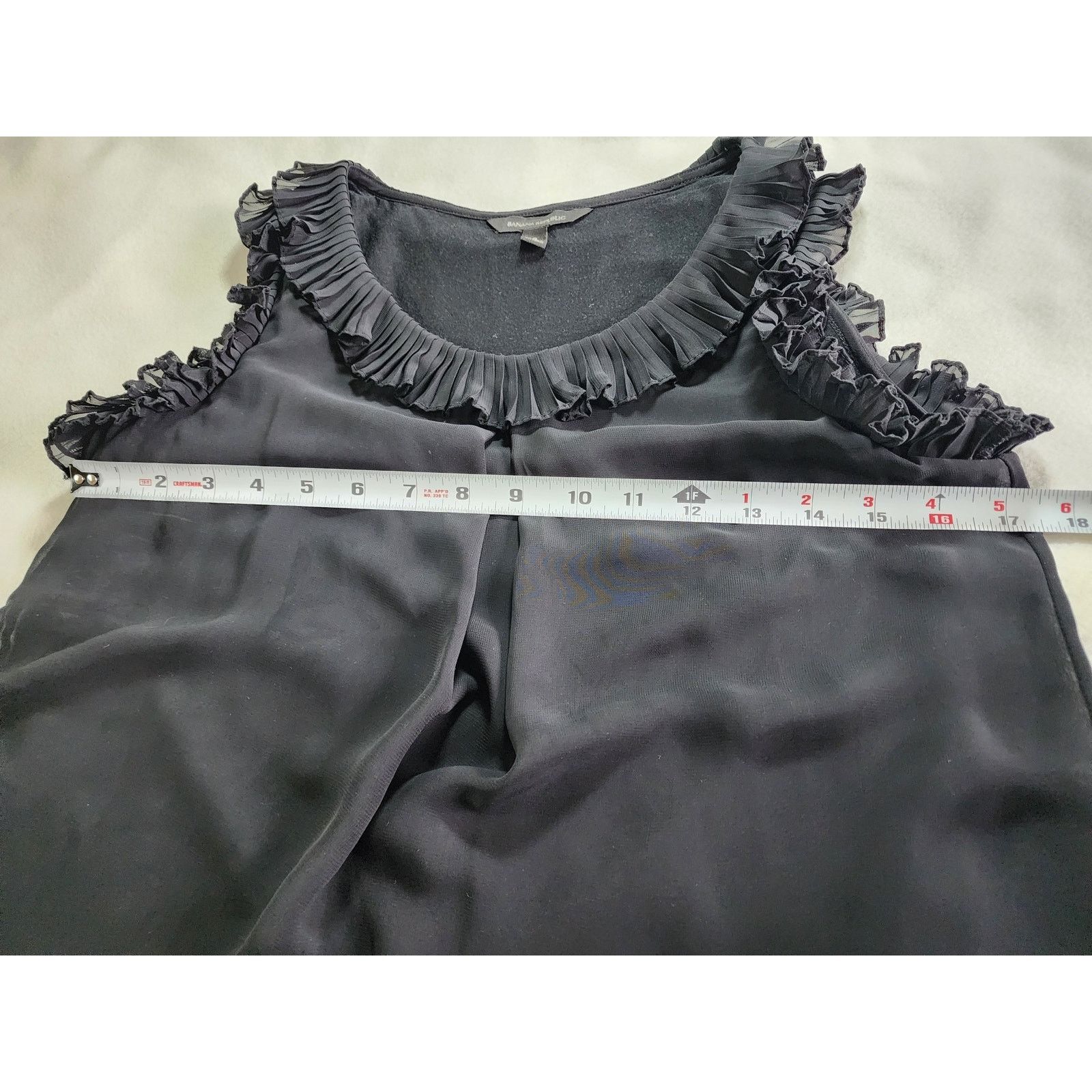 Banana Republic Banana Republic Sleeveless Pleated Ruffle Top Small Size S / US 4 / IT 40 - 5 Thumbnail