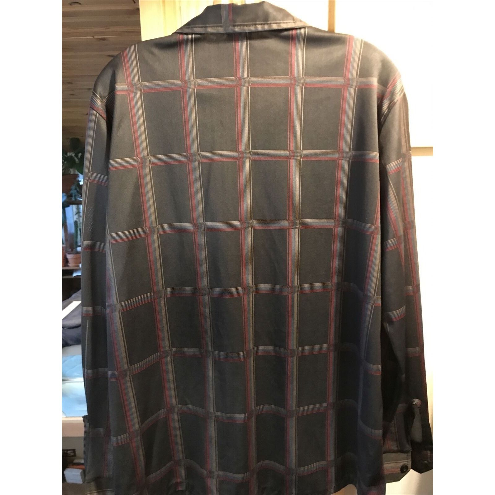 Other Marina of California VTG Mens L Brown Striped LS Poly Shirt Size US L / EU 52-54 / 3 - 10 Thumbnail
