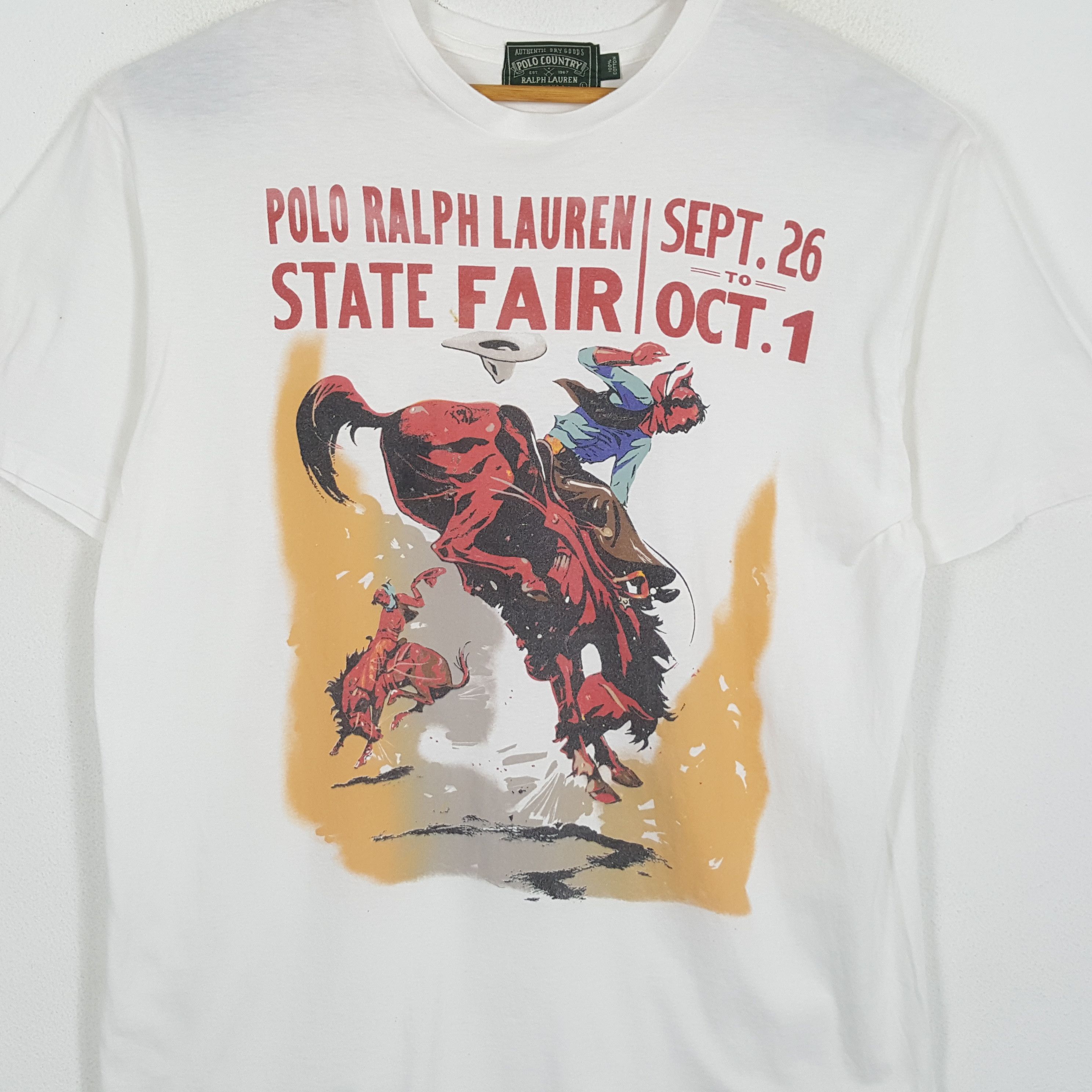 Polo Ralph Lauren × Vintage Vintage POLO RALPH LAUREN American Rare Cowboy Style T-Shirt Size US L / EU 52-54 / 3 - 2 Thumbnail