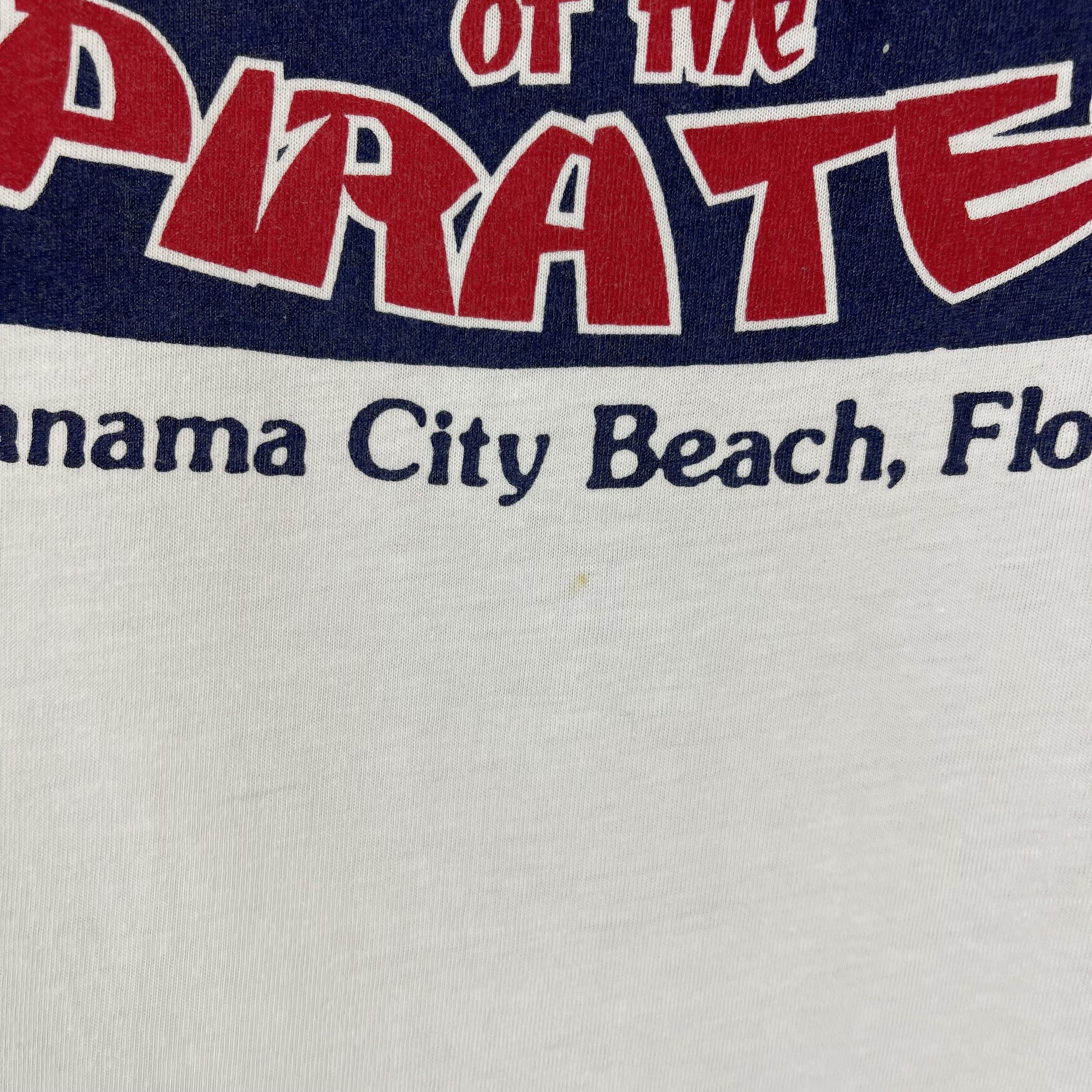 Caribbean 90s Vintage CARIBBEAN OF THE PIRATES T Shirt #1742/07 Size US M / EU 48-50 / 2 - 3 Thumbnail