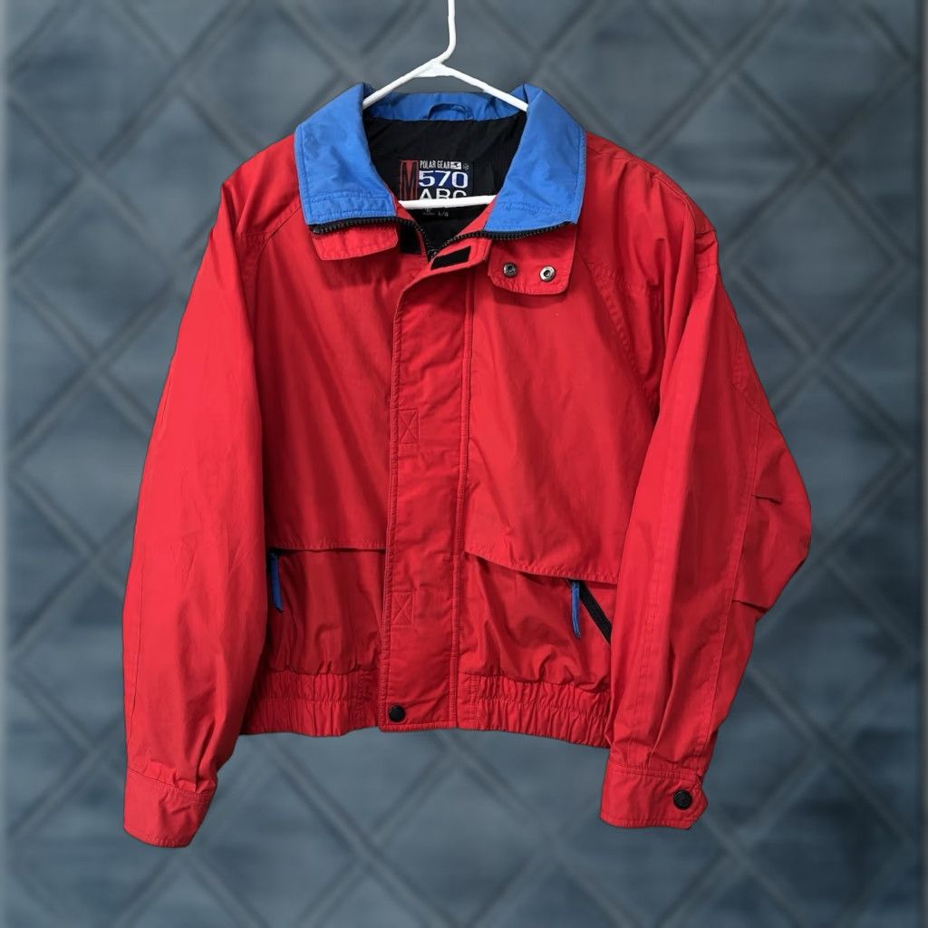 Vintage VINTAGE Polar Gear Womens Jacket Outdoor Red Zip Coat Middle Length Long Sleeve Size L / US 10 / IT 46 - 1 Thumbnail