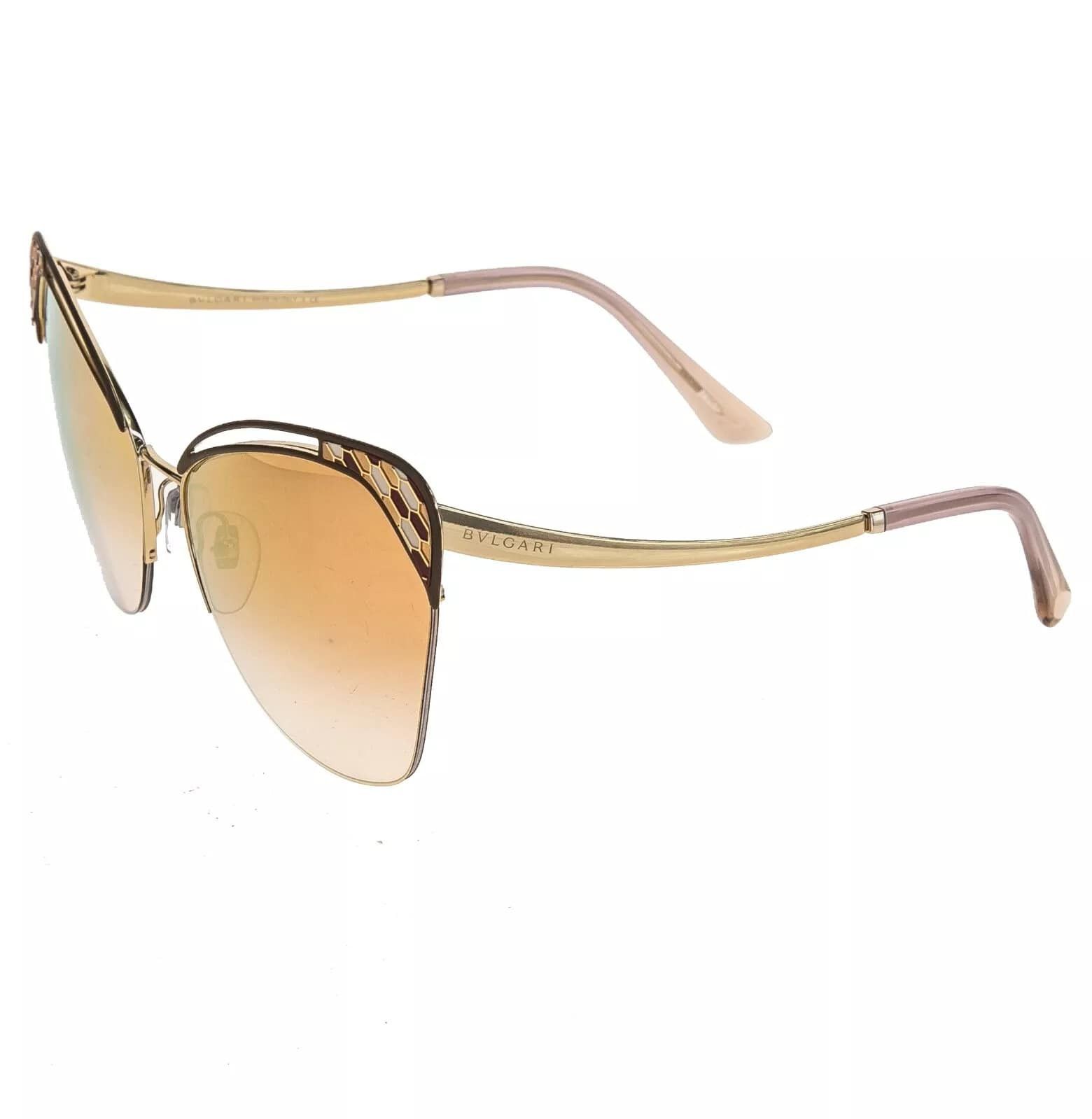 Bvlgari BVLGARI Serpenti BV6161 Pink Mirrored Enamel Sunglasses 6161 Size ONE SIZE - 4 Thumbnail