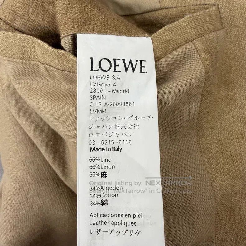 Loewe Loewe Khaki Leather Patch Linen Windbreaker Jacket Size XL / US 12-14 / IT 48-50 - 6 Thumbnail