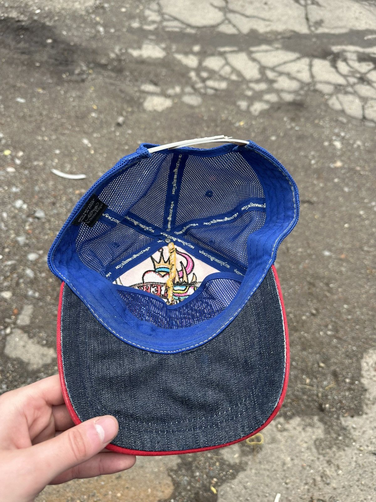 Ed Hardy Vintage Ed Hardy Cap Rhinestones Japan Y2K Effected Style Size ONE SIZE - 7 Thumbnail